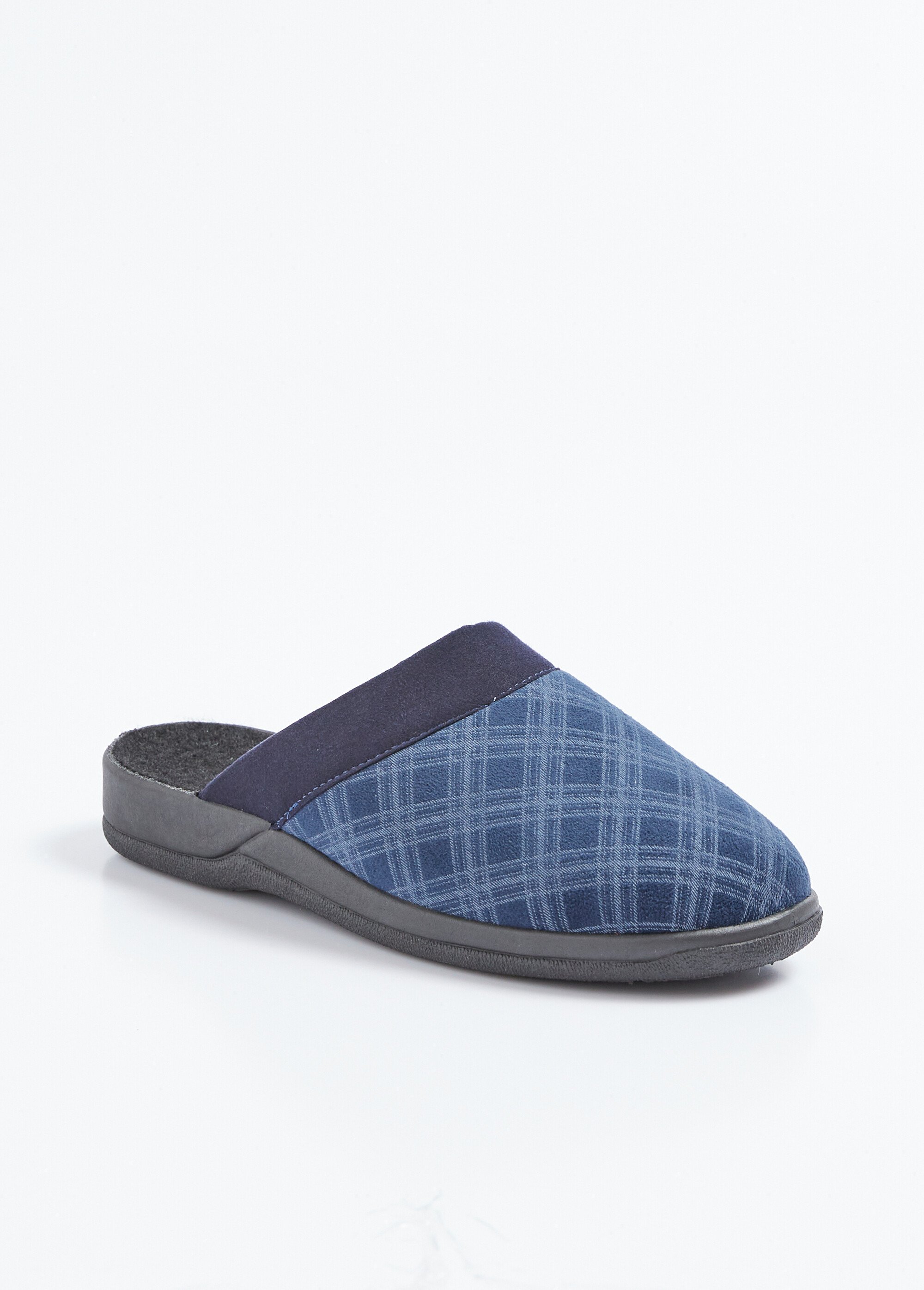 Chaussons mules compensées mixtes largeur confort Femme Bleu ONZE FA1