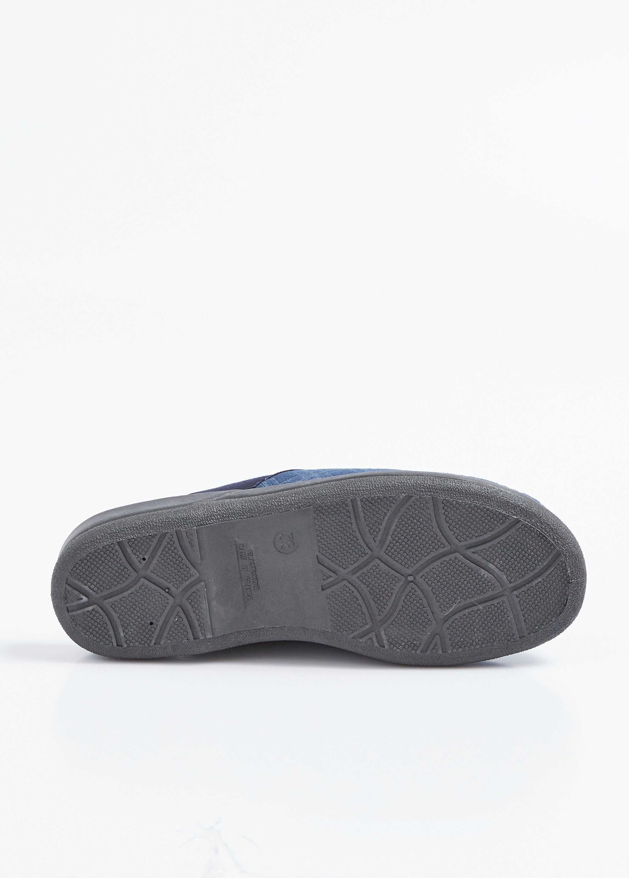 Chaussons mules compensées mixtes largeur confort Femme Bleu ONZE UN1