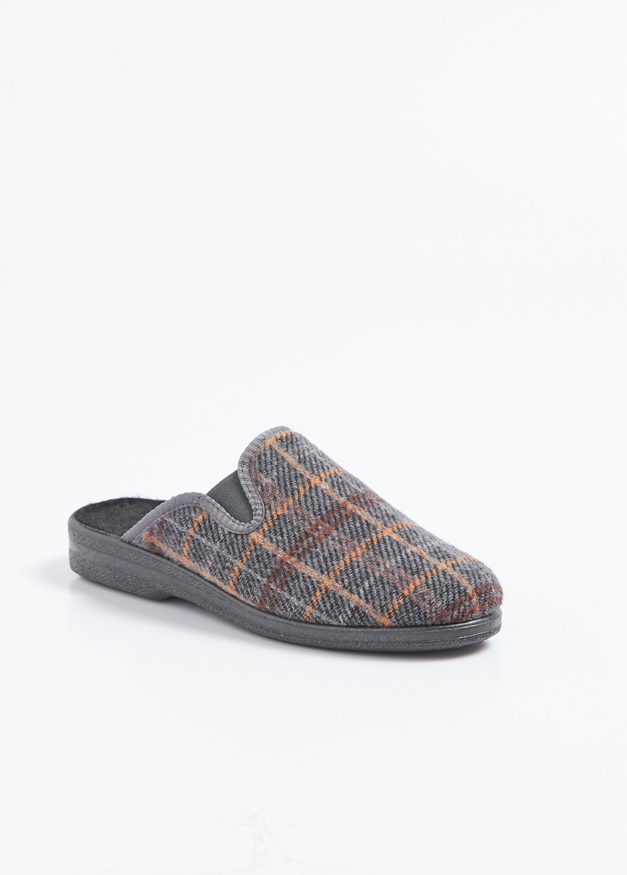 Chaussons mules largeur confort élastiqués Femme Gris ORANGISTE FA1