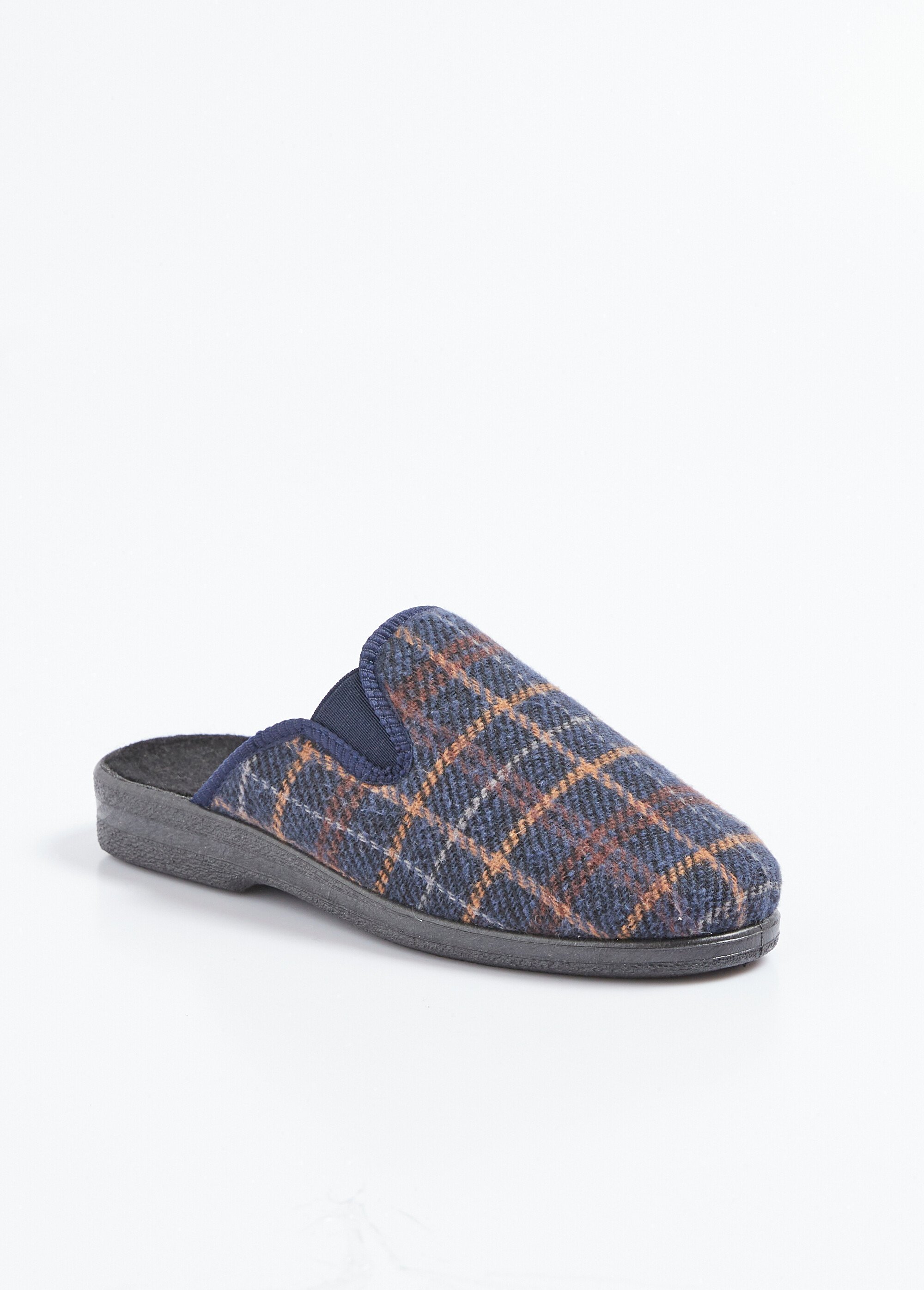 Chaussons mules largeur confort élastiqués Femme Bleu ORANGISTE FA1