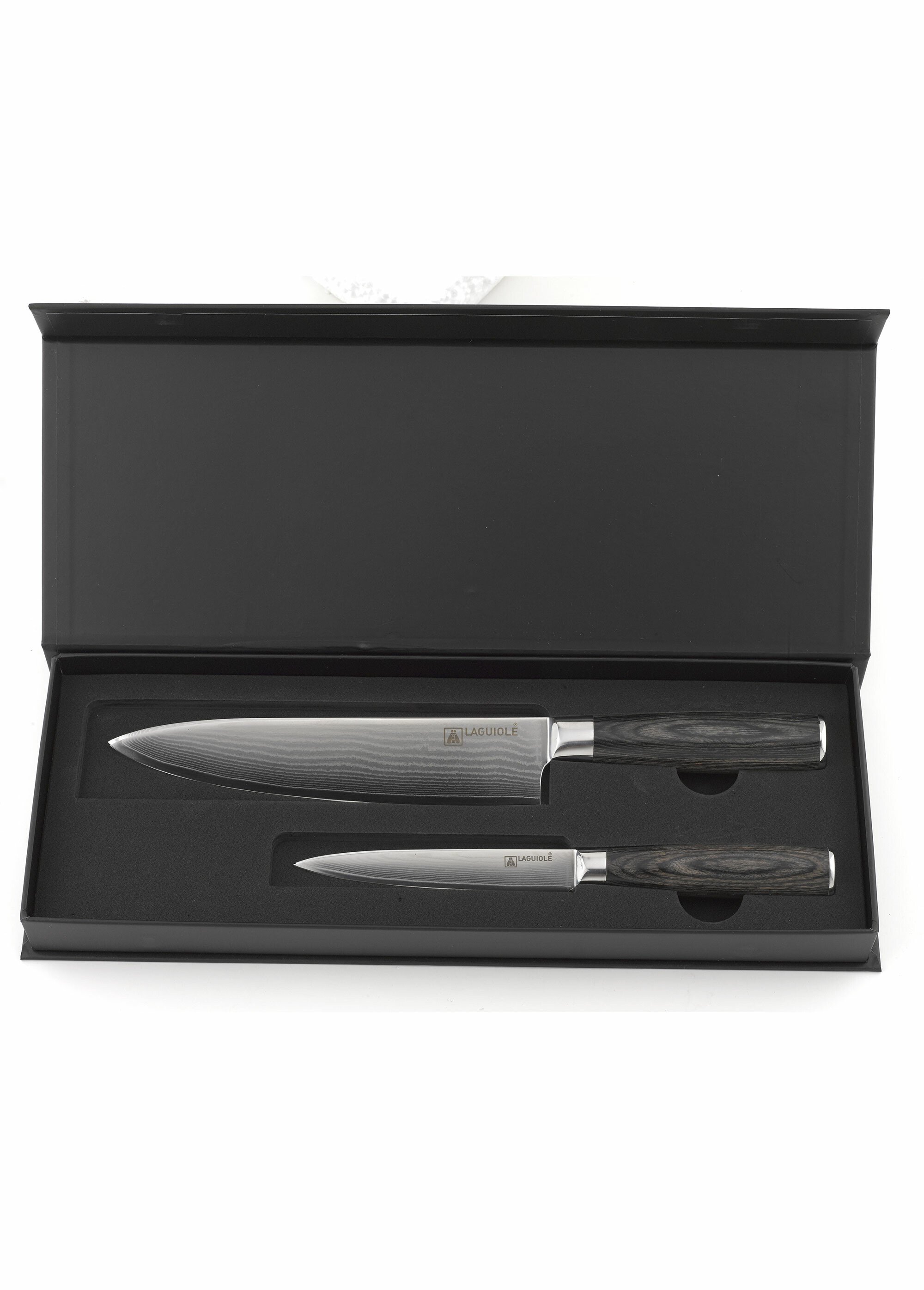 Coffret de 2 couteaux lame acier Damarus, Gustave Noir 9171385 FA2