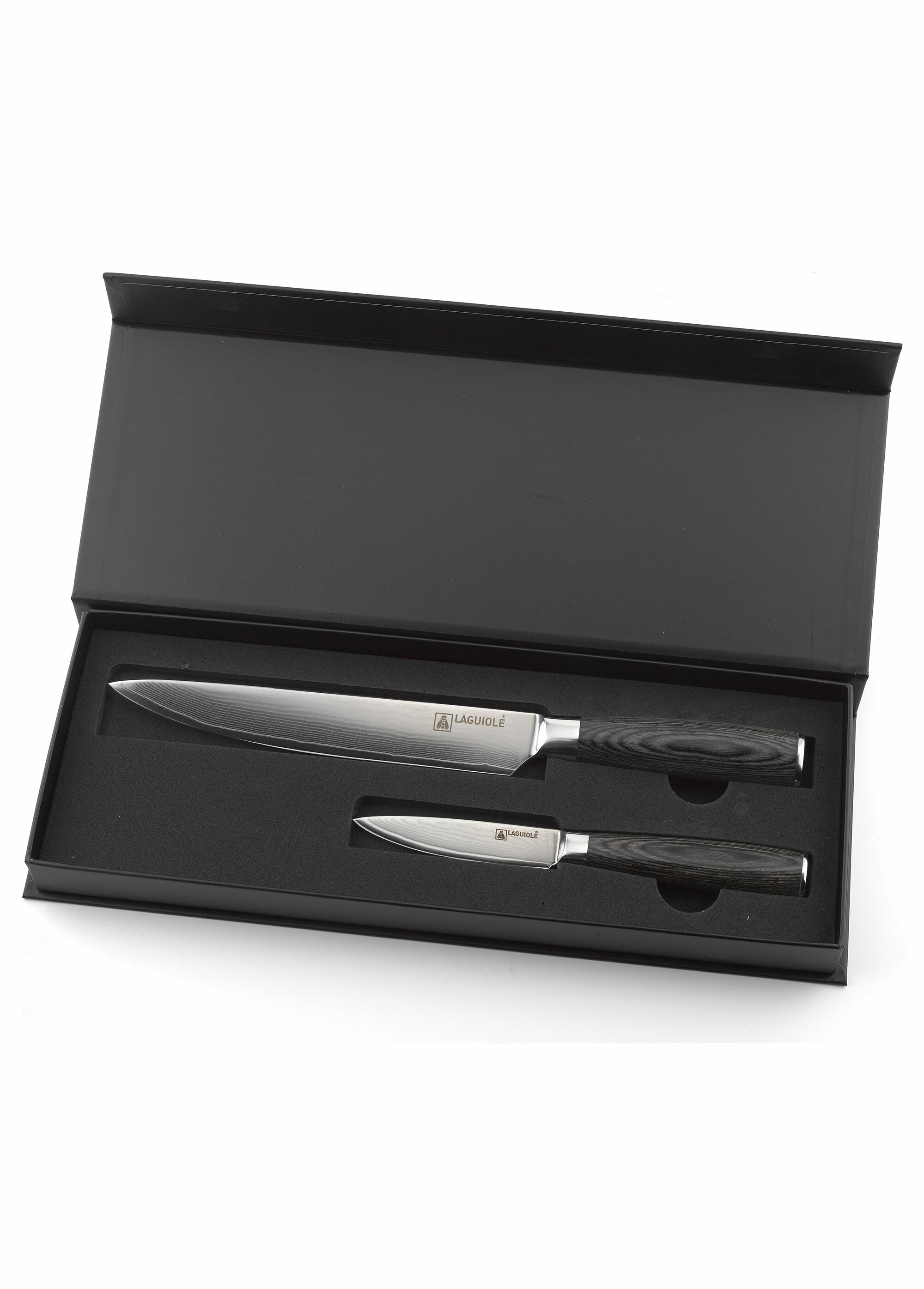 Coffret de 2 couteaux lame acier Damarus, Marcel Noir 9171380 FA2