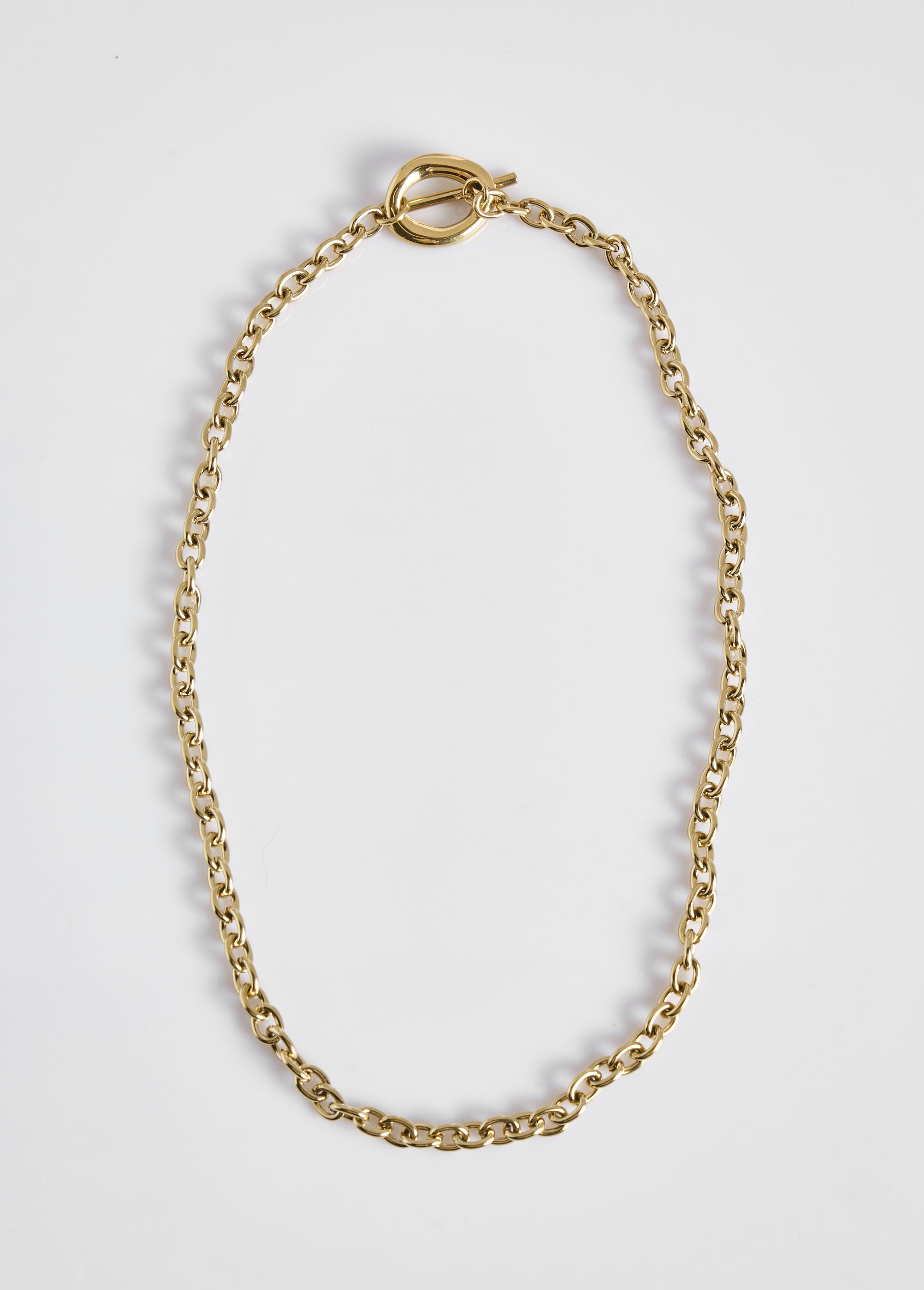 Collier maille forçat, acier inoxydable Doré L08-568 DE1