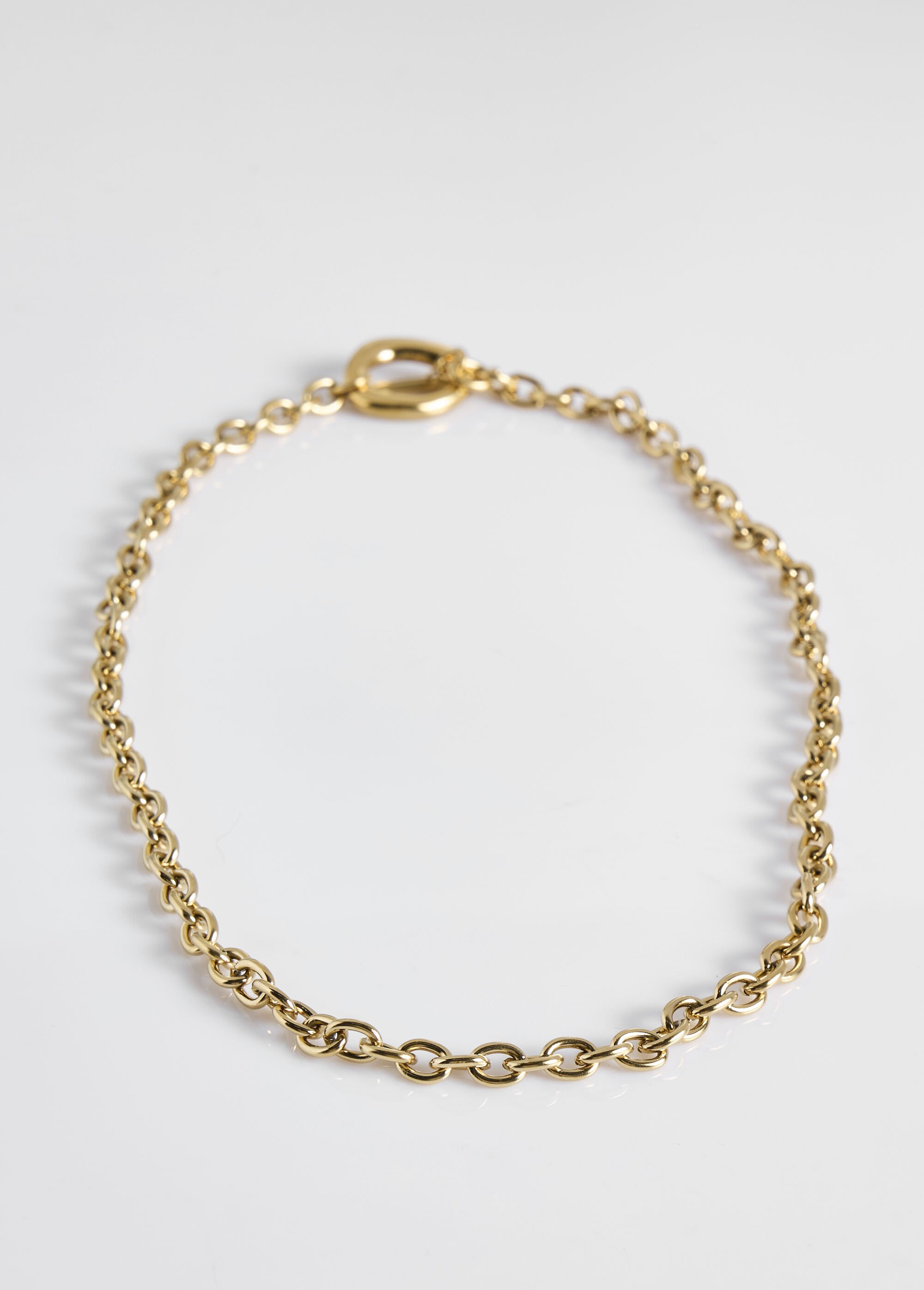 Collier maille forçat, acier inoxydable Doré L08-568 DE2