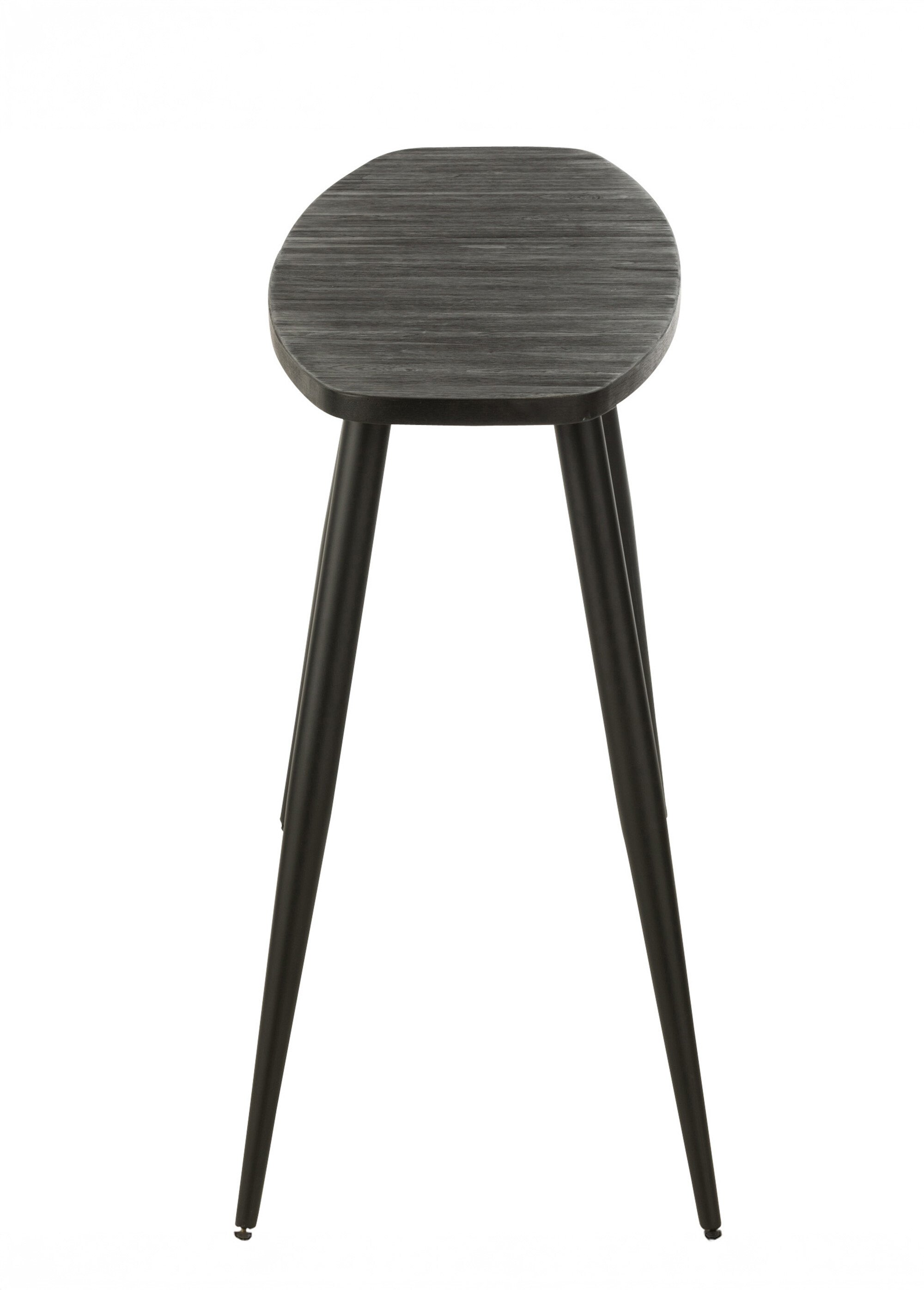 Console bois texturé, pieds compas NOIR JP-40787 DR1