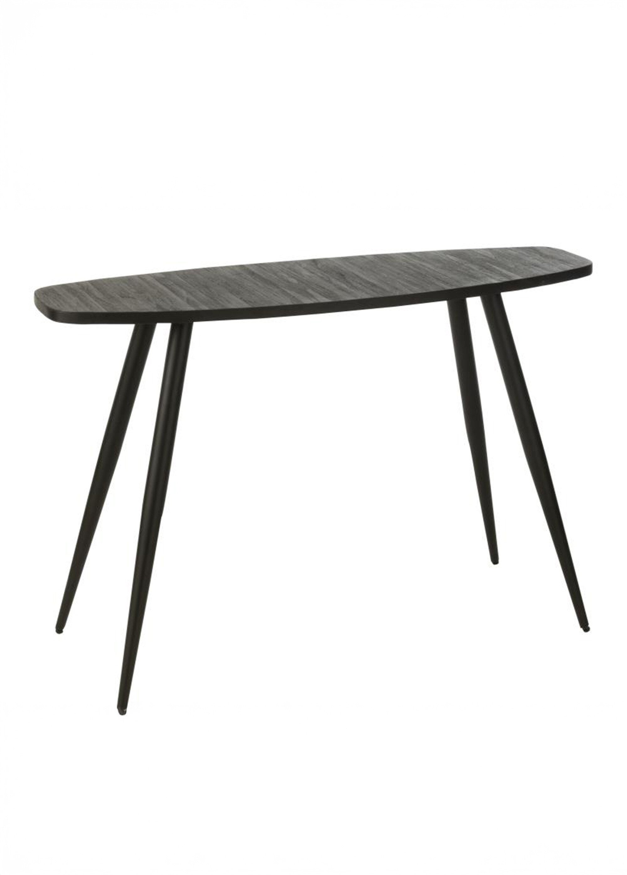 Console bois texturé, pieds compas NOIR JP-40787 FA1