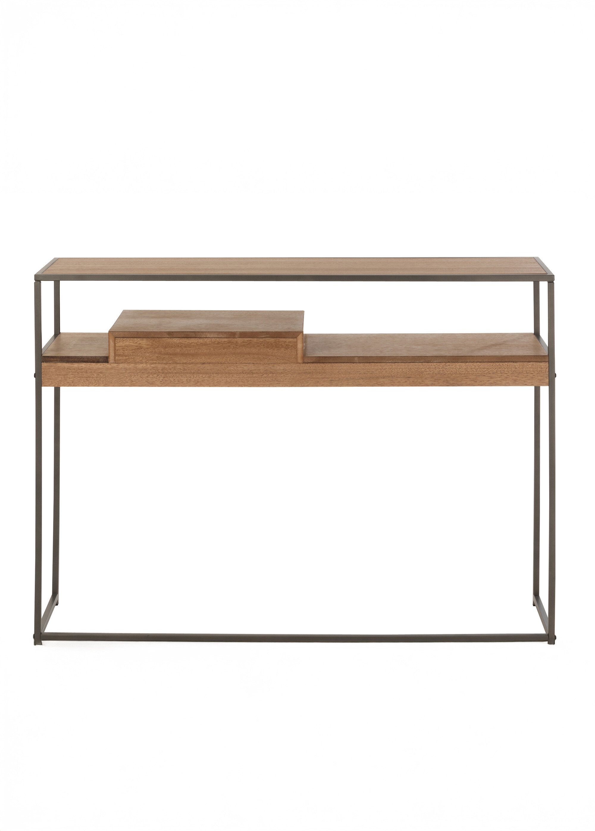 Console-bureau en bois clair et métal BEIGE JP-10606 DO1