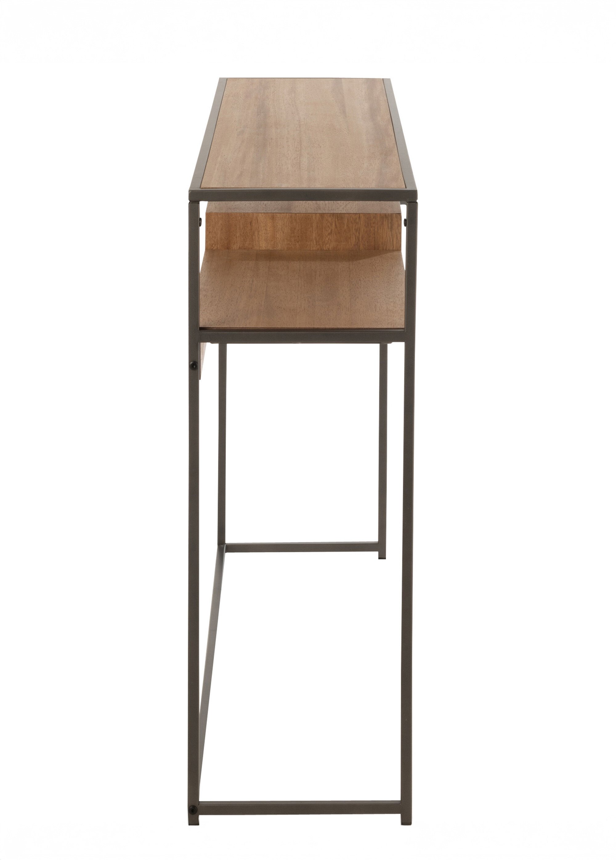 Console-bureau en bois clair et métal BEIGE JP-10606 DR1