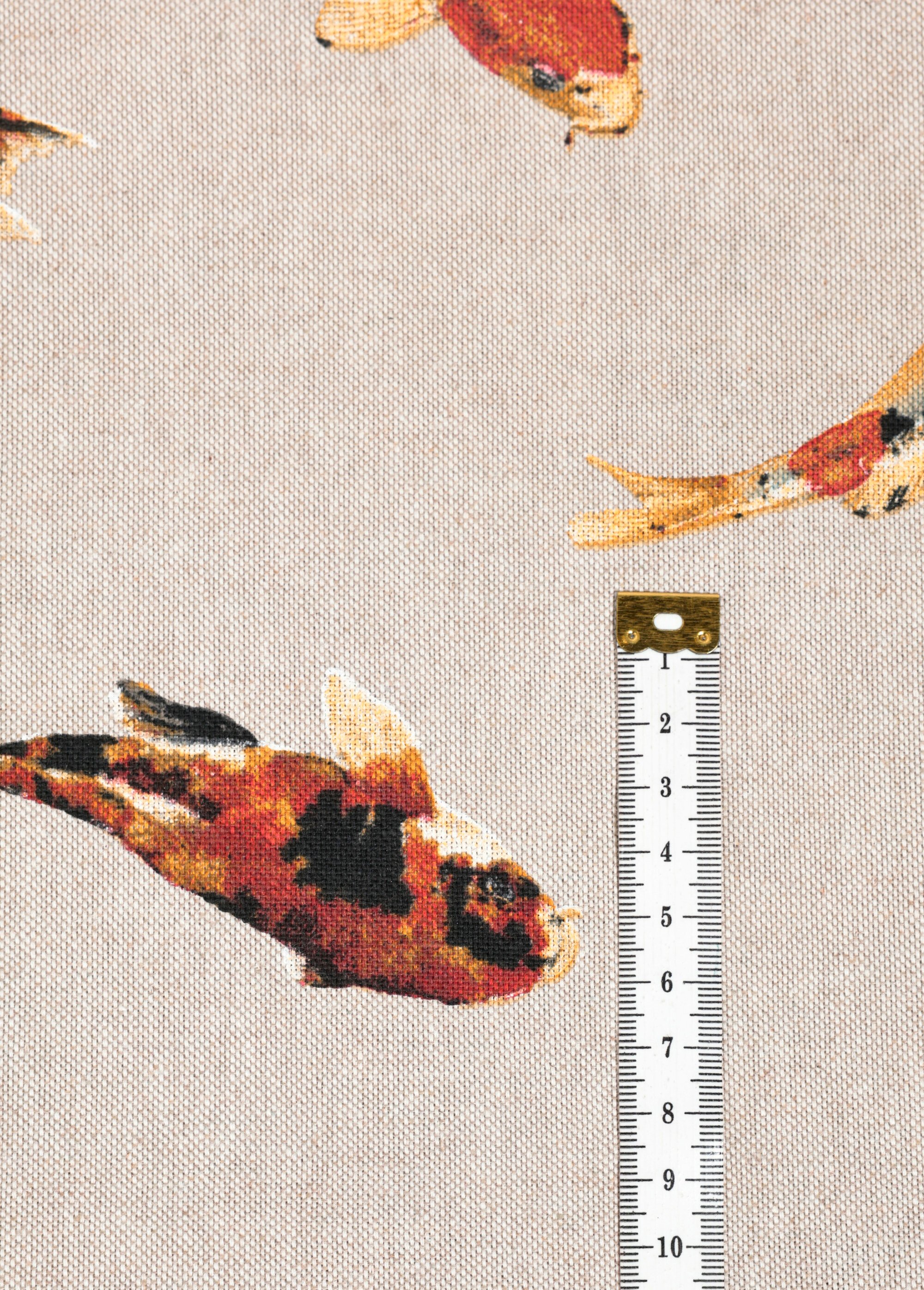 Coupon tissu coton/lin, carpes 2x1,4m IMP CARPE COT149842 DE1