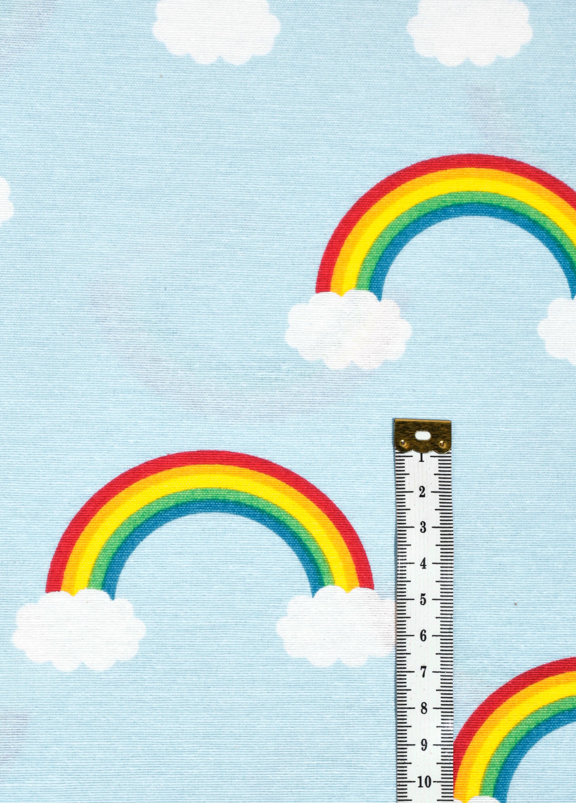 Coupon tissu déco, arc en ciel 2x1,4m