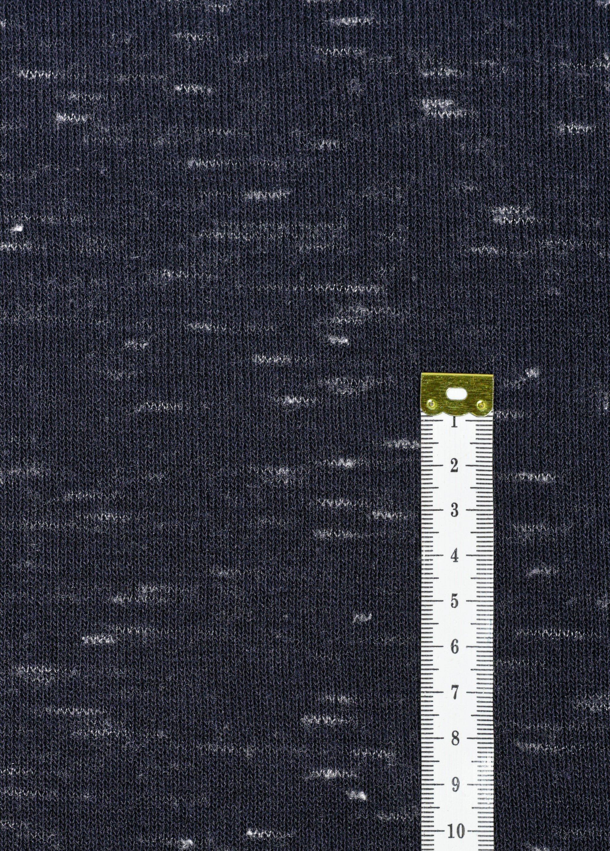 Coupon tissu habillement jersey moucheté BLEU COT128266 DE1