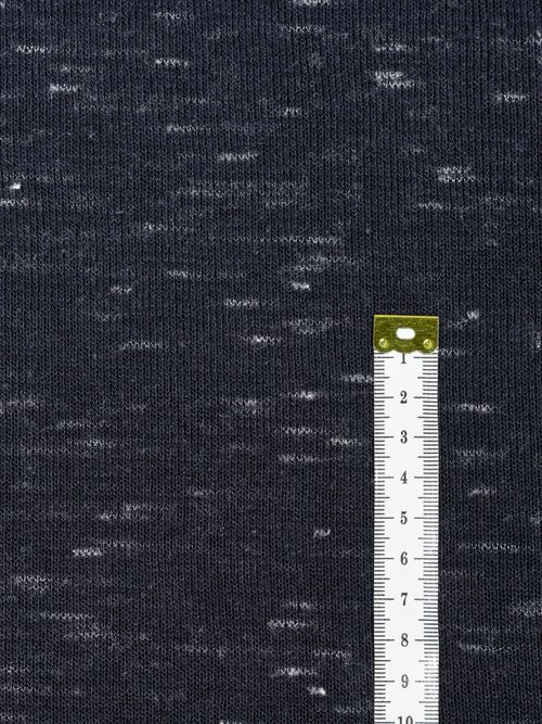 Coupon tissu habillement jersey moucheté BLEU COT128266 DE1
