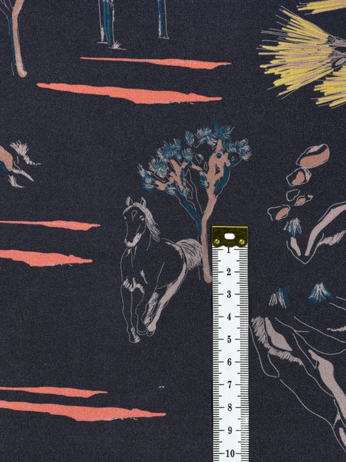 Coupon tissu habillement, poétique NOIR COT136721 DE1