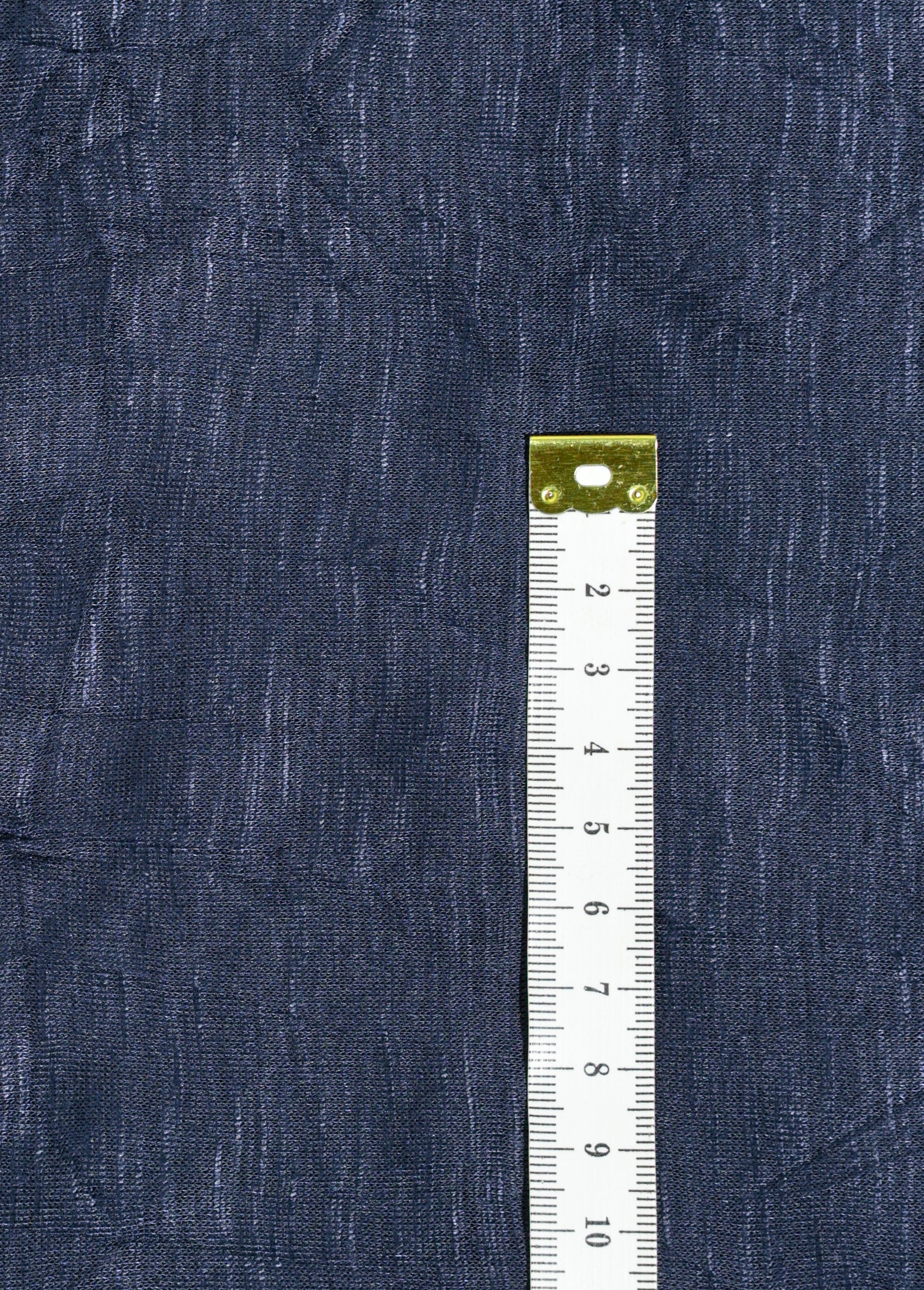 Coupon tissu jersey flammé habillement BLEU COT150219 DE1