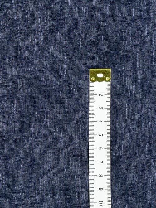 Coupon tissu jersey flammé habillement BLEU COT150219 DE1