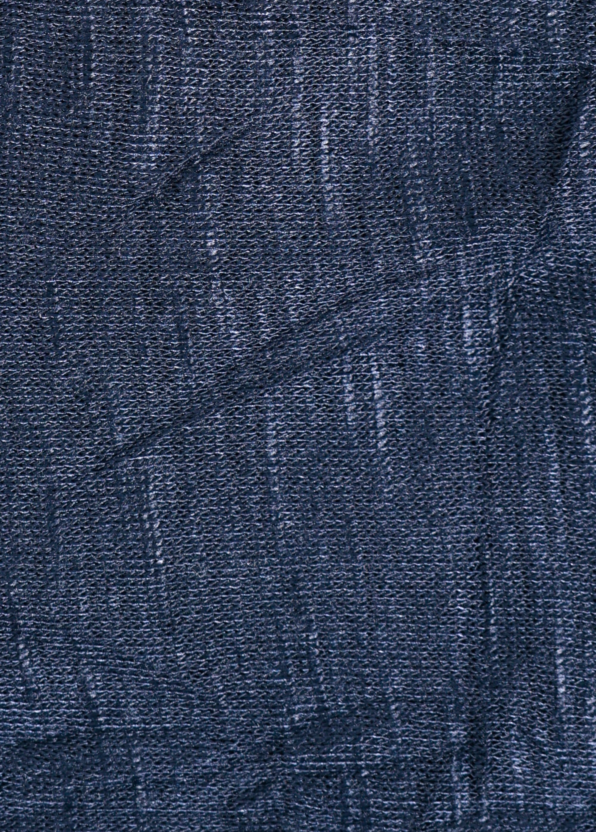 Coupon tissu jersey flammé habillement BLEU COT150219 DE2