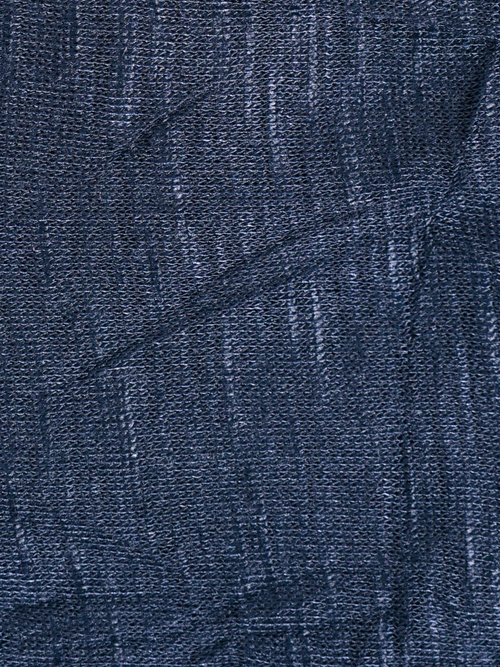 Coupon tissu jersey flammé habillement BLEU COT150219 DE2