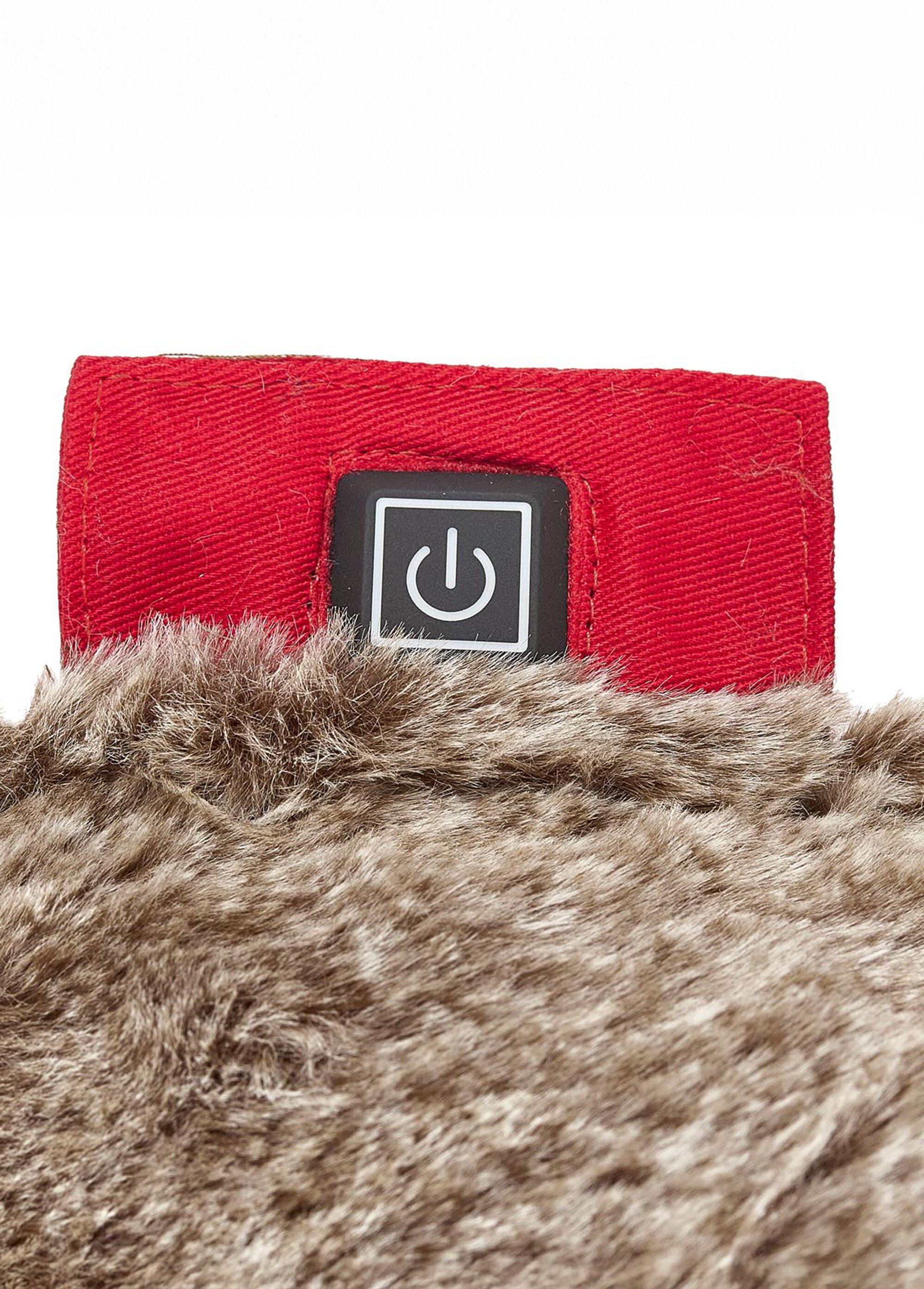 Coussin chauffant USB en fourrure Marron CMP-SB0045 DE2