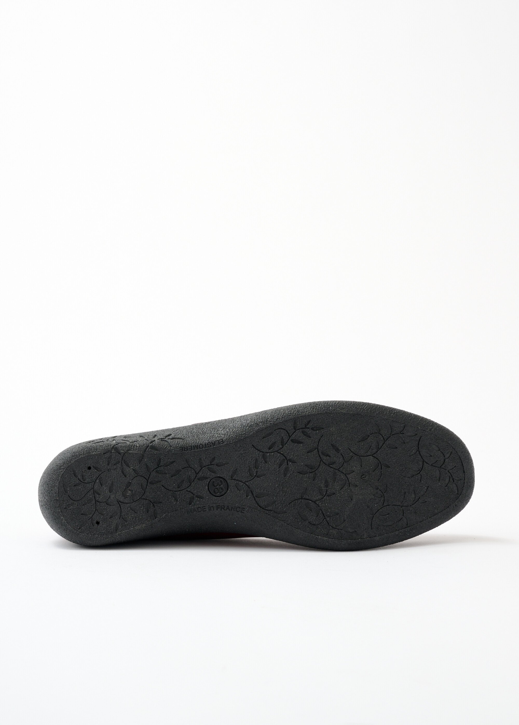 Ballerines croisées largeur confort cuir Femme Rouge OBJECTIF UN1