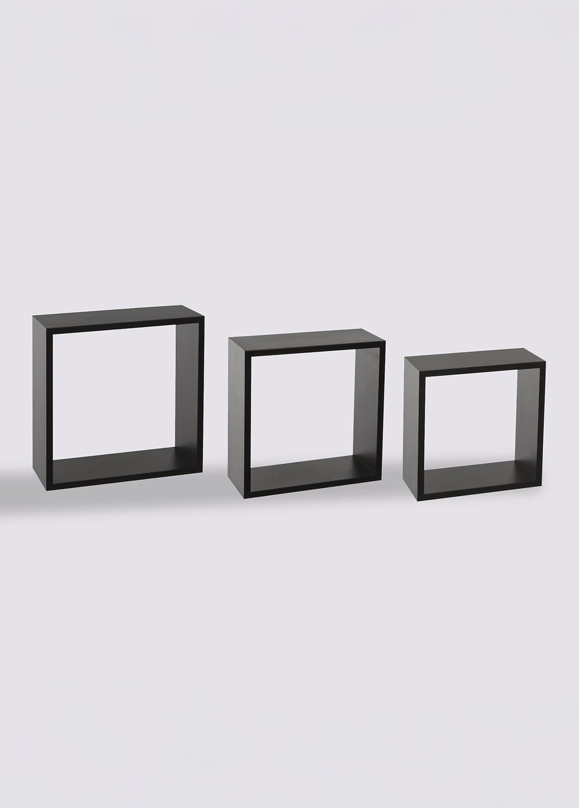 Etagères murales cubes, décor foncé