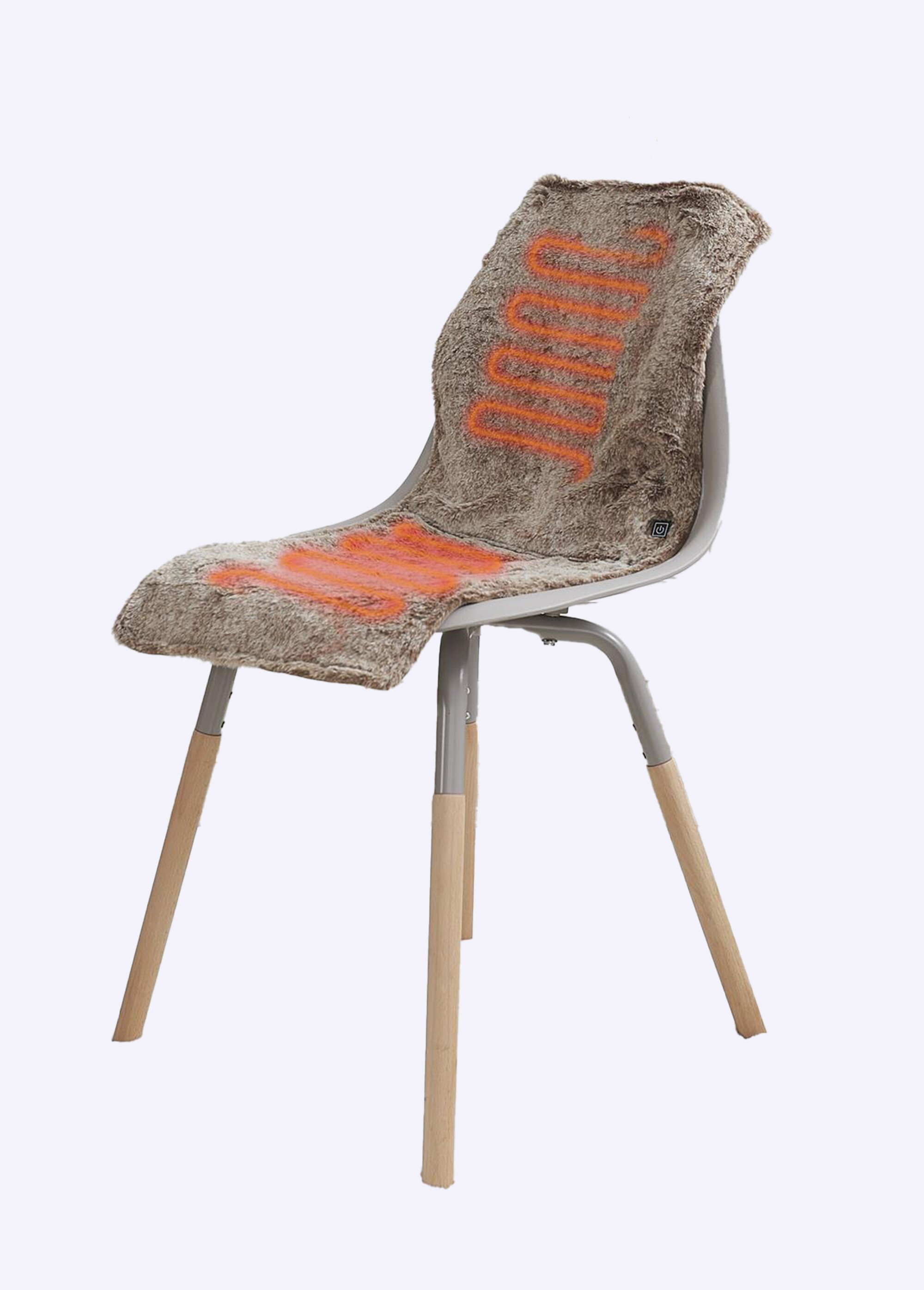 Jeté couvre siège chauffant USB fourrure