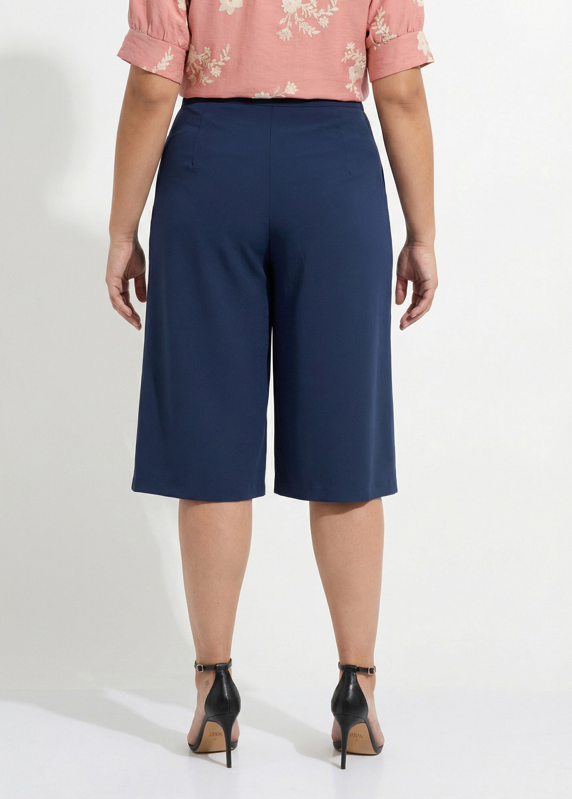 Jupe-culotte ample longue ceinture semi élastiquée