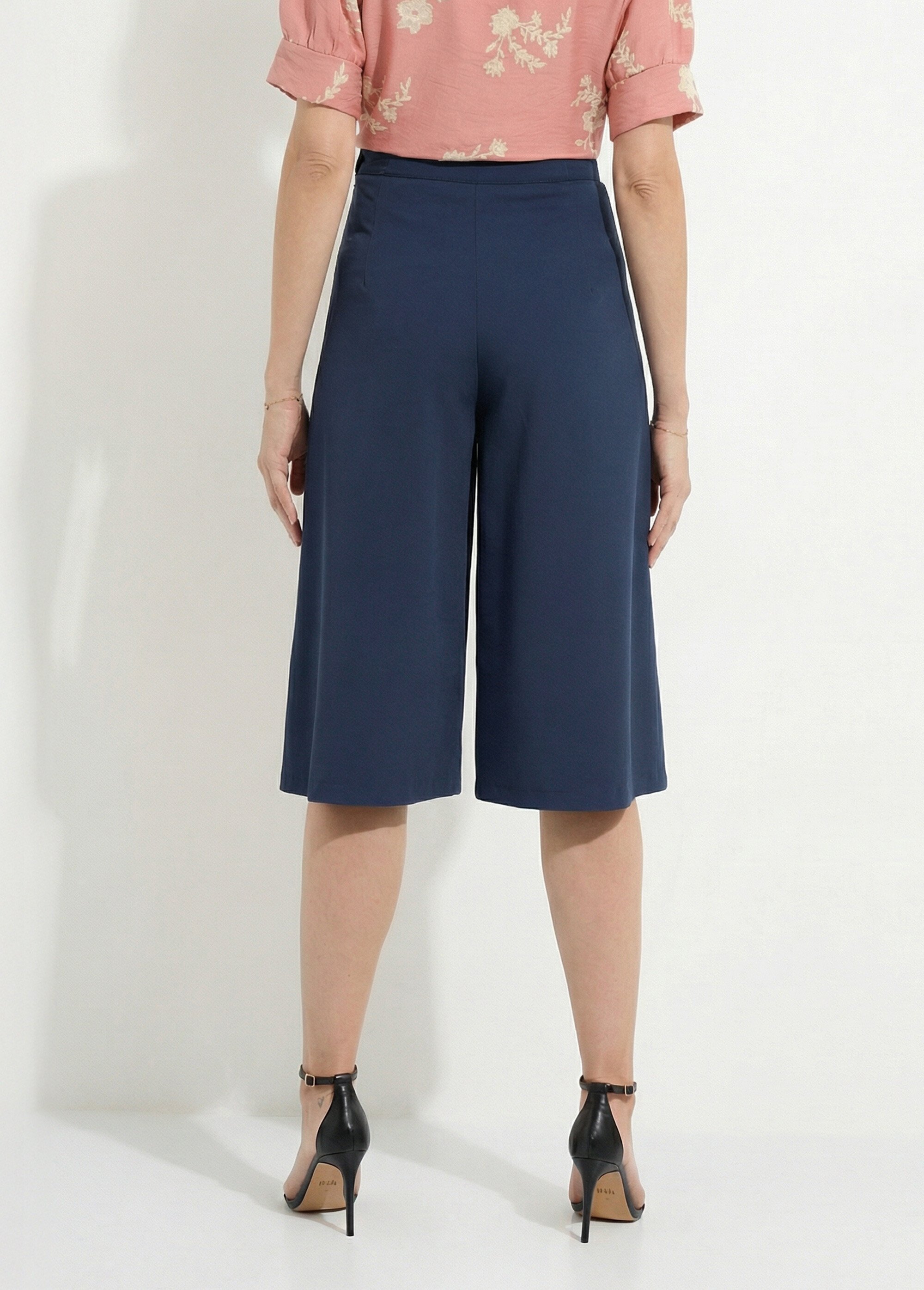 Jupe-culotte ample longue ceinture semi élastiquée
