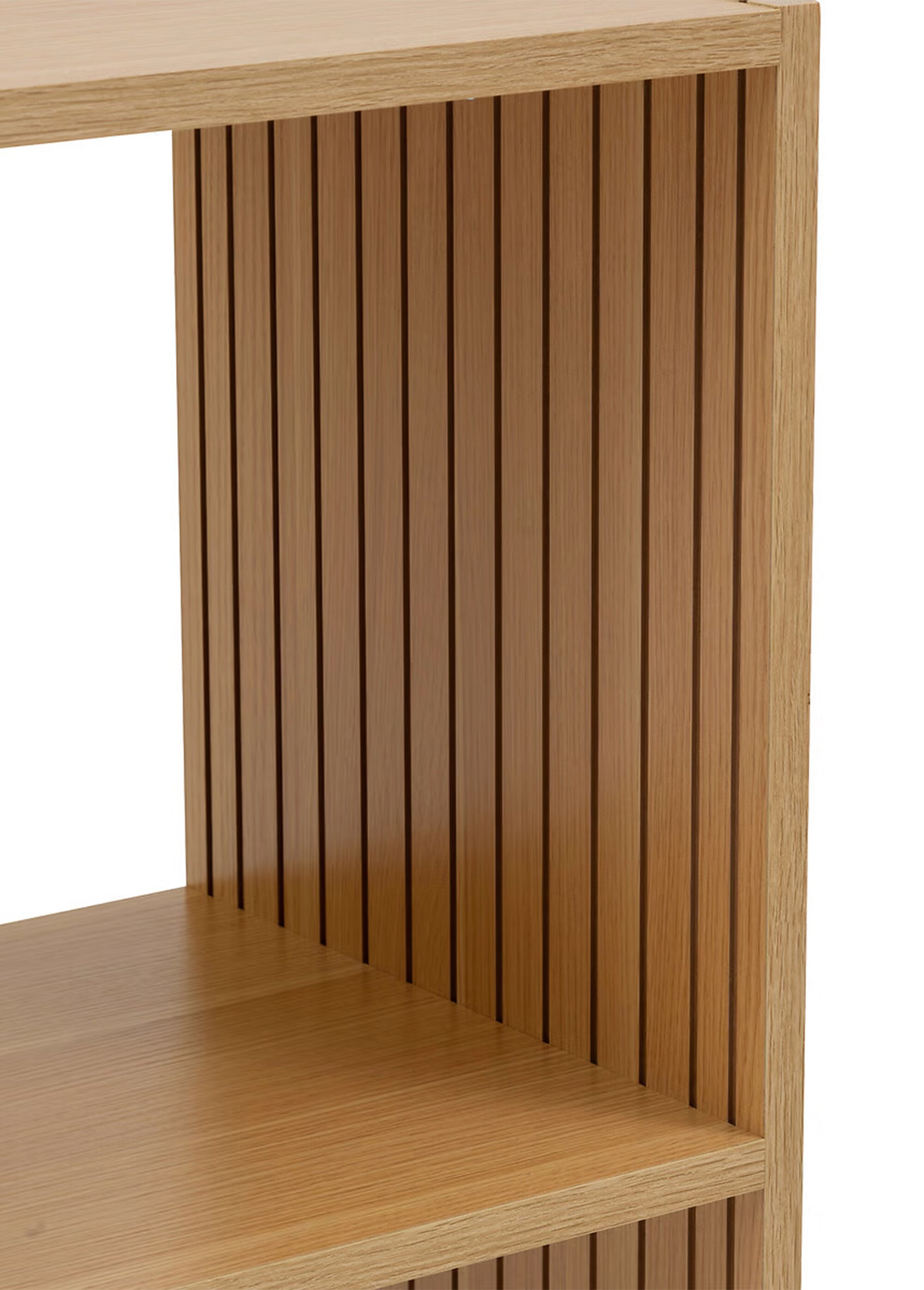 Module 4 cases avec décor bois rainuré BEIGE JJA-193621 DE2