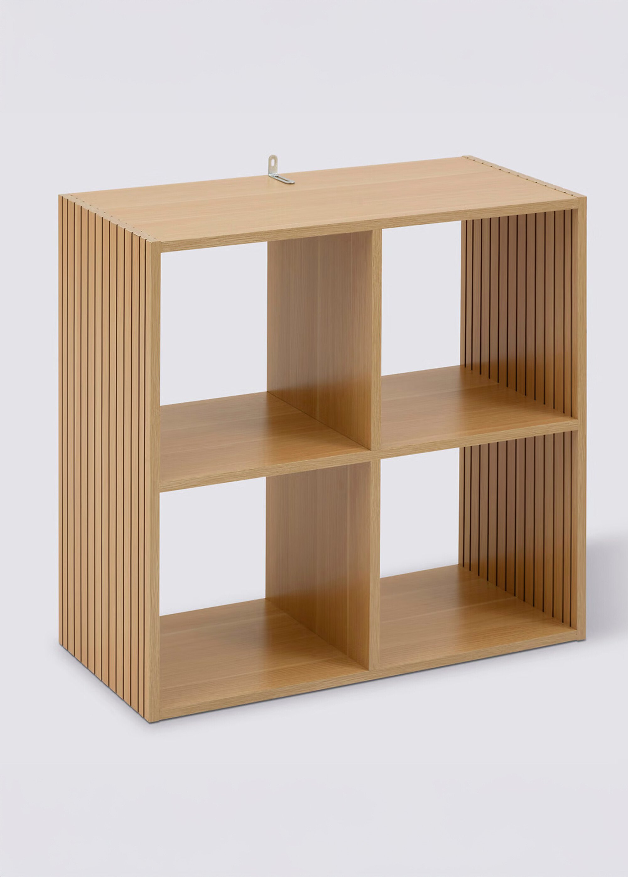 Module 4 cases avec décor bois rainuré