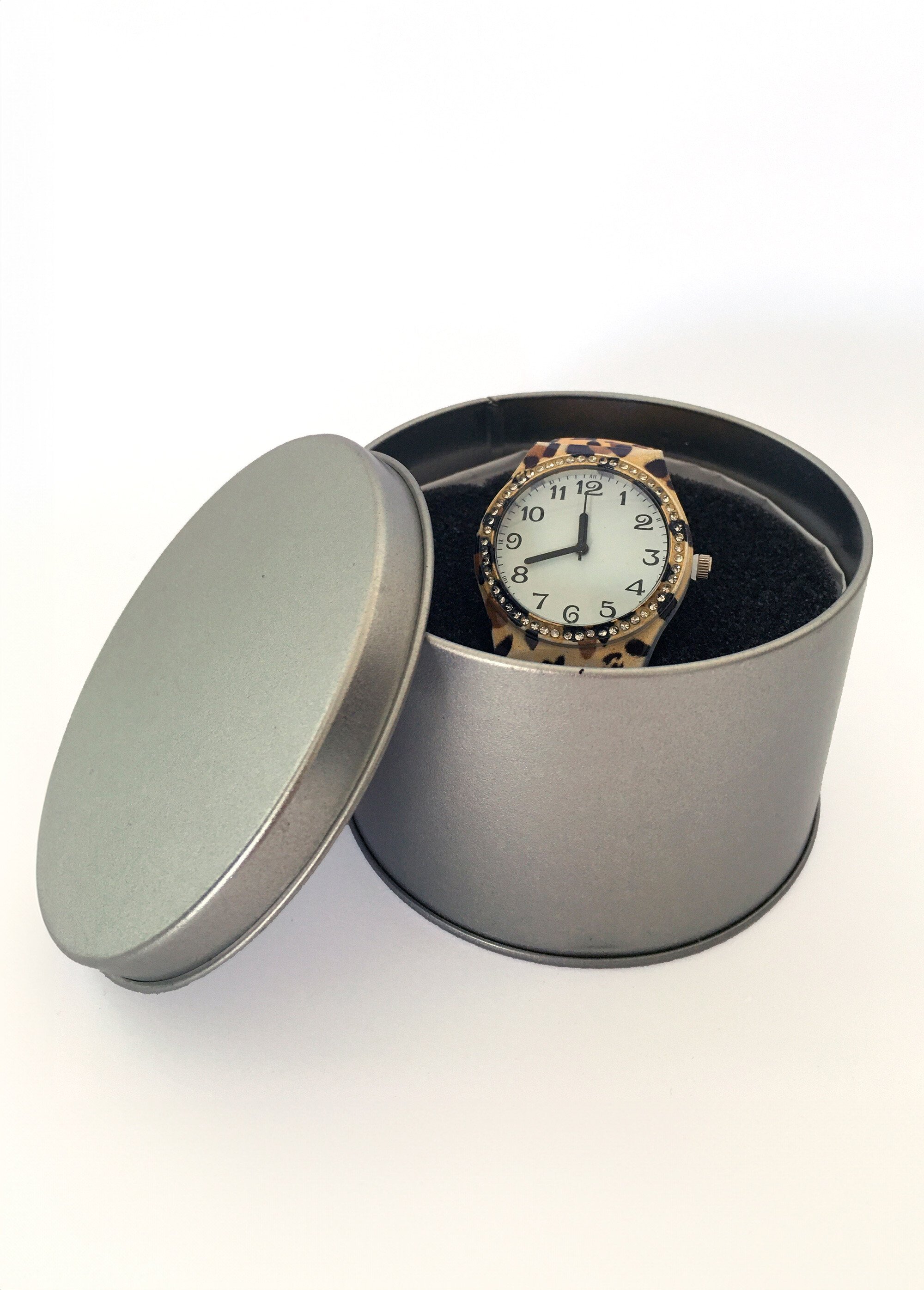 Montre bracelet élastique imprimé léopard Noir GUPPY FA1