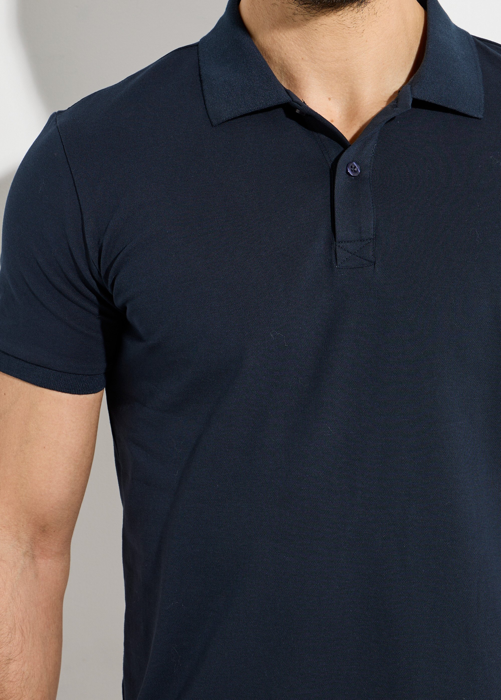 Polo homme manches courtes maille piquée