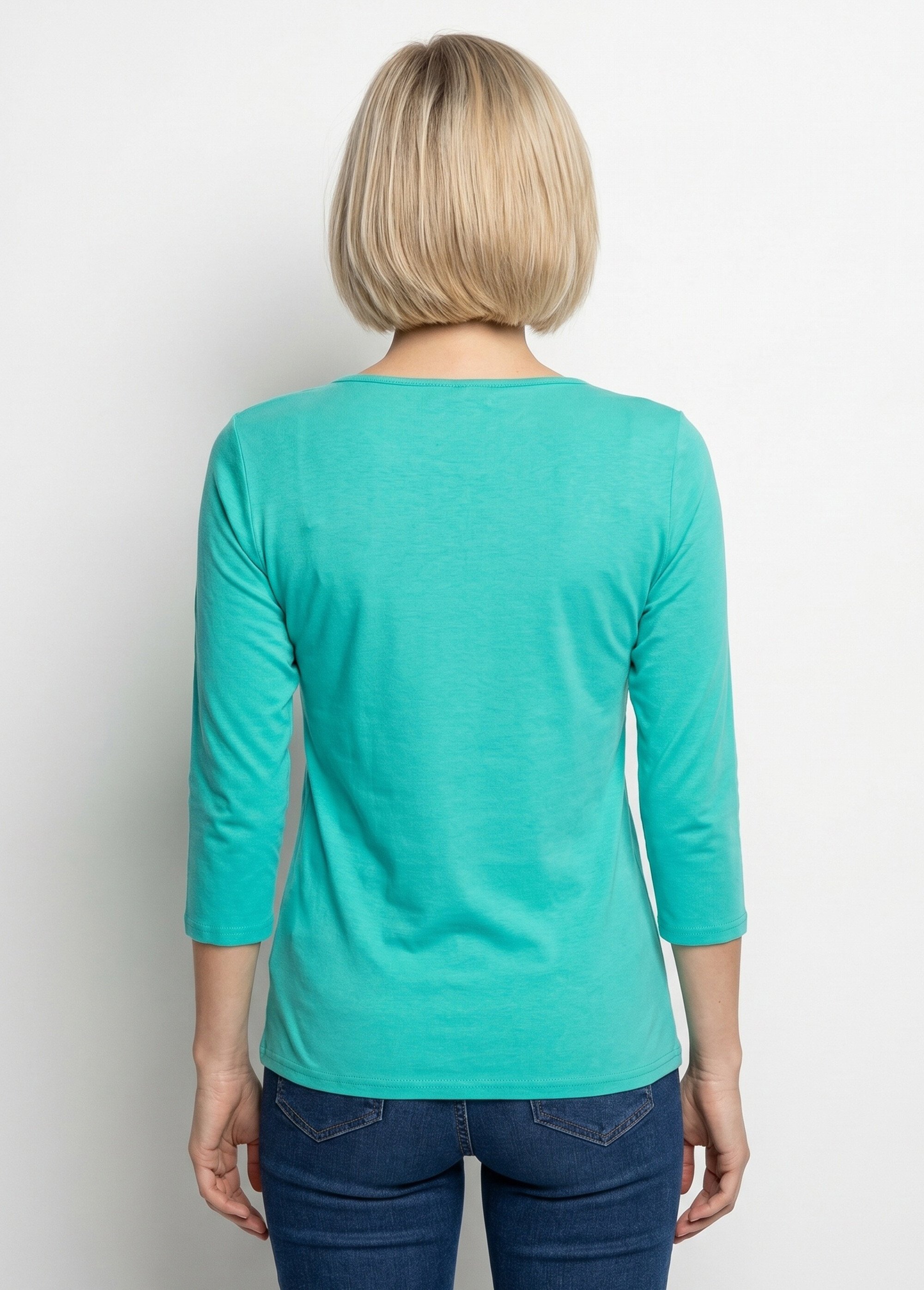 T-shirt manches 3/4 clouté fantaisie