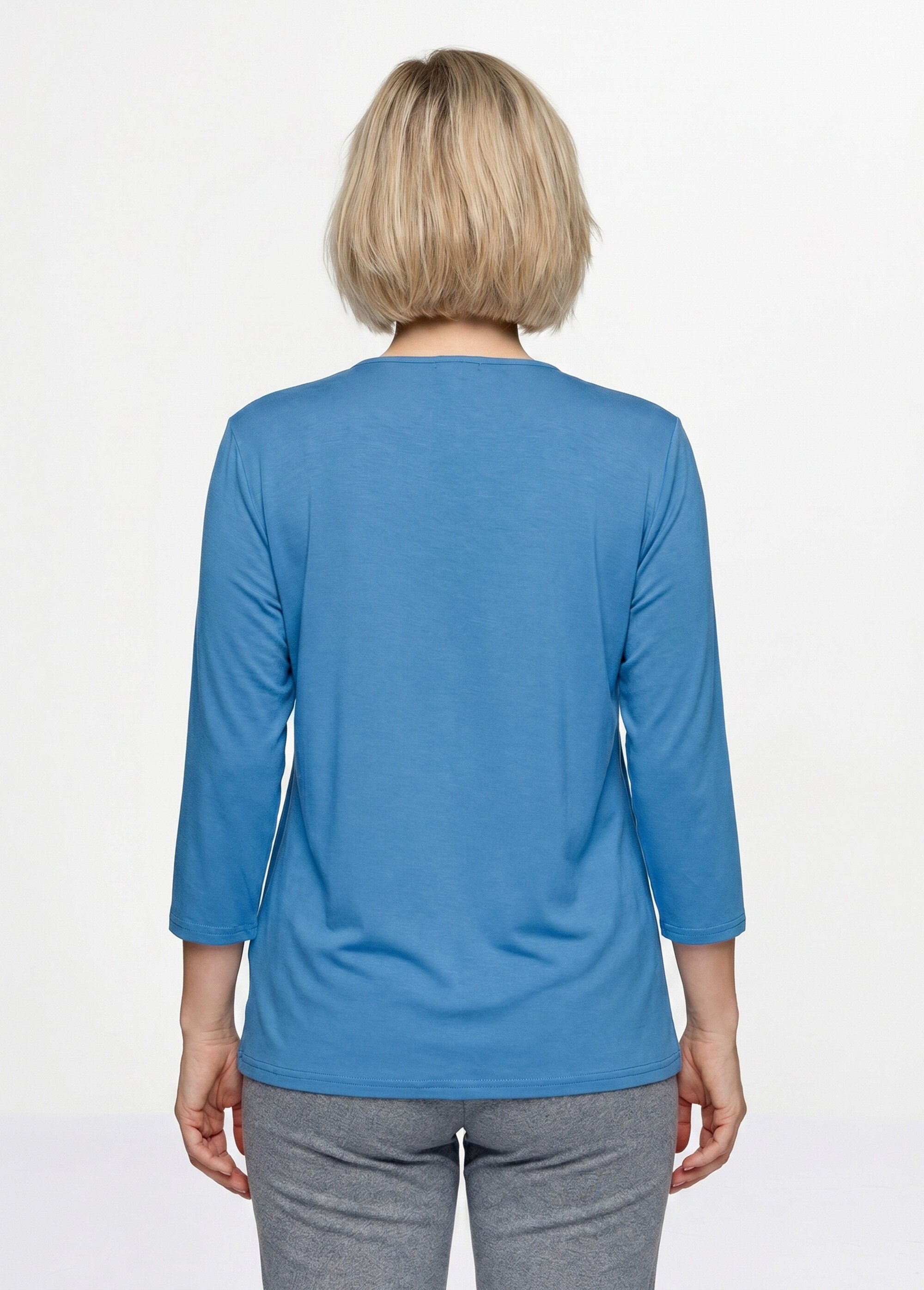 T-shirt manches 3/4 clouté fantaisie Femme Bleu CHAPLIN DO1