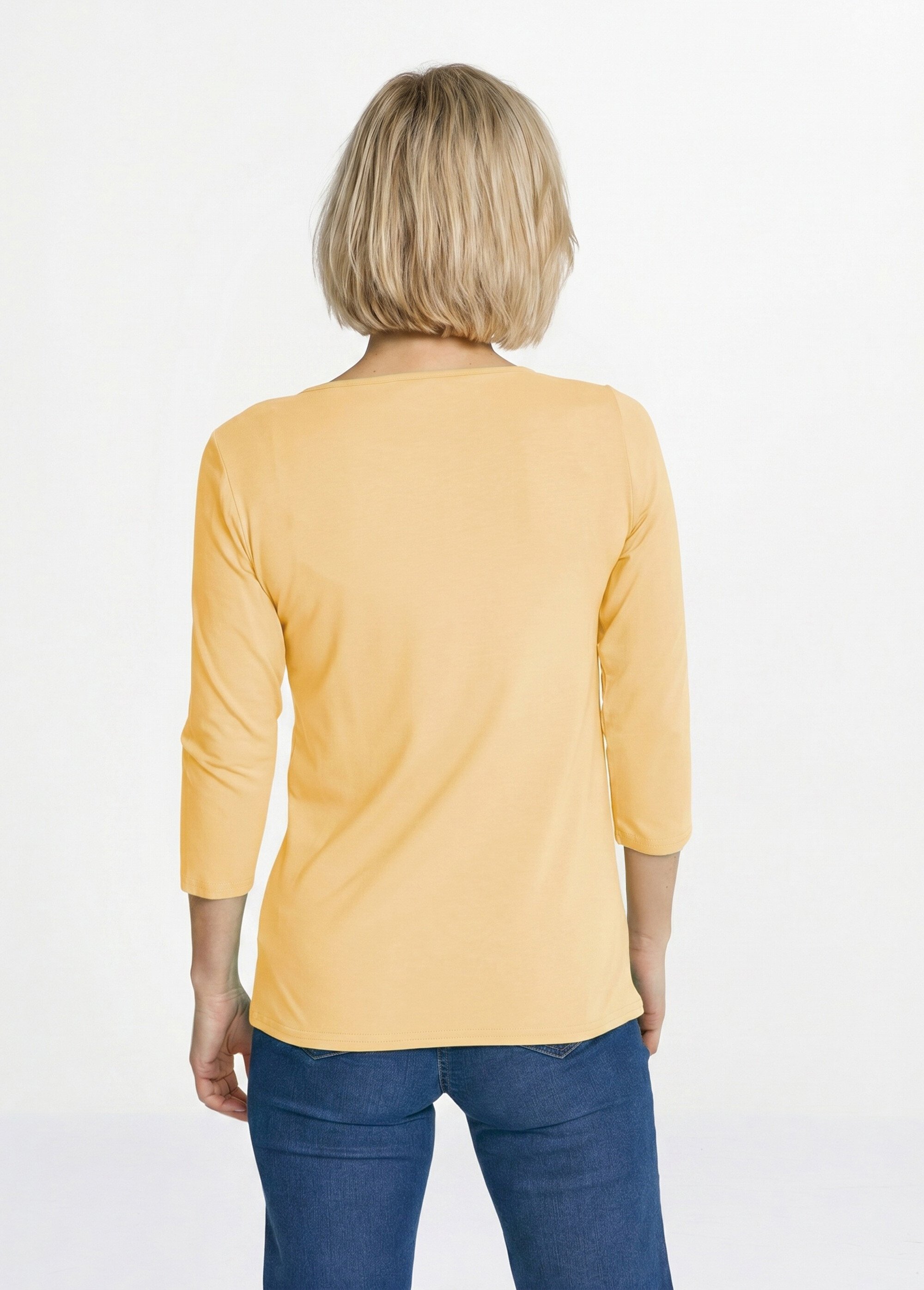 T-shirt manches 3/4 clouté fantaisie Femme Jaune CHAPLIN DO1