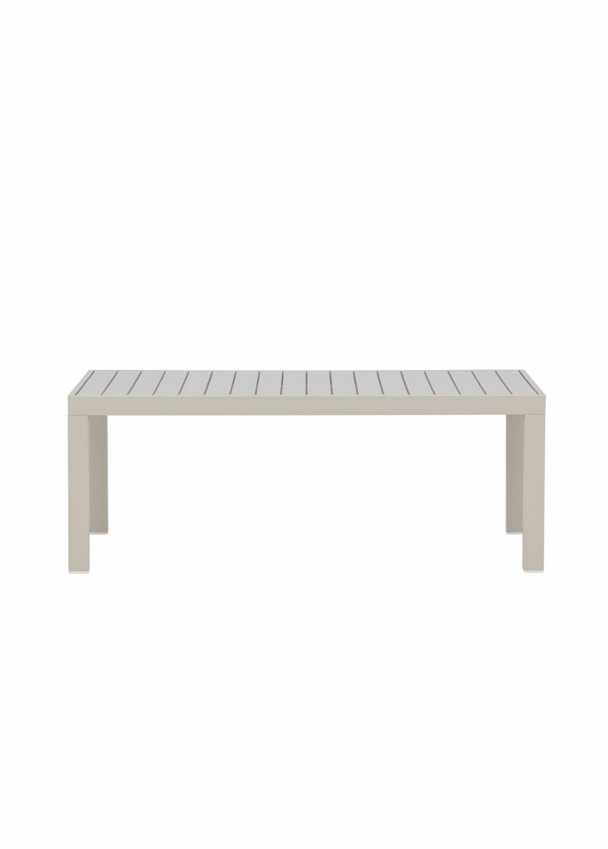 Table basse d'extérieur en alu rainuré