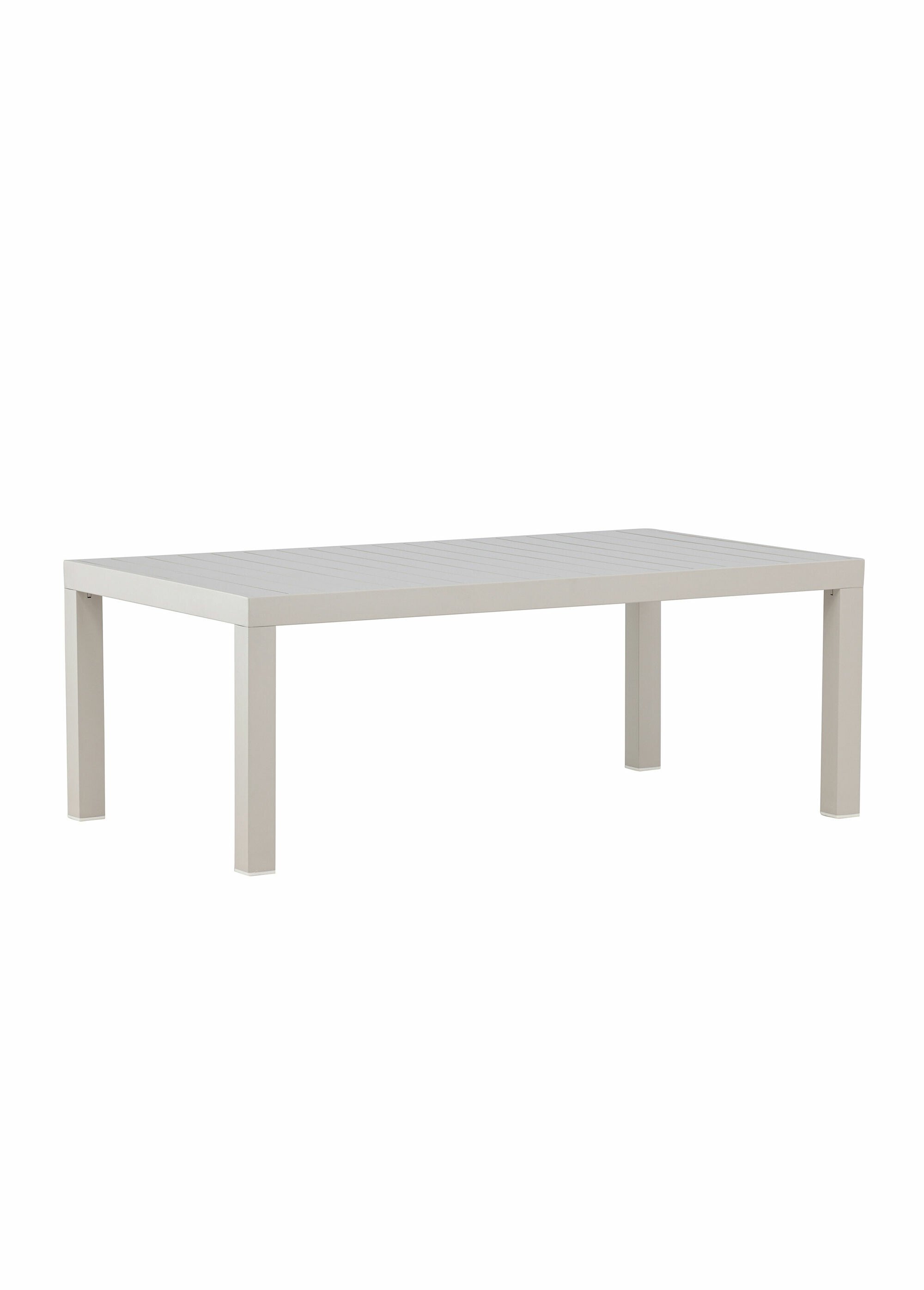 Table basse d'extérieur en alu rainuré