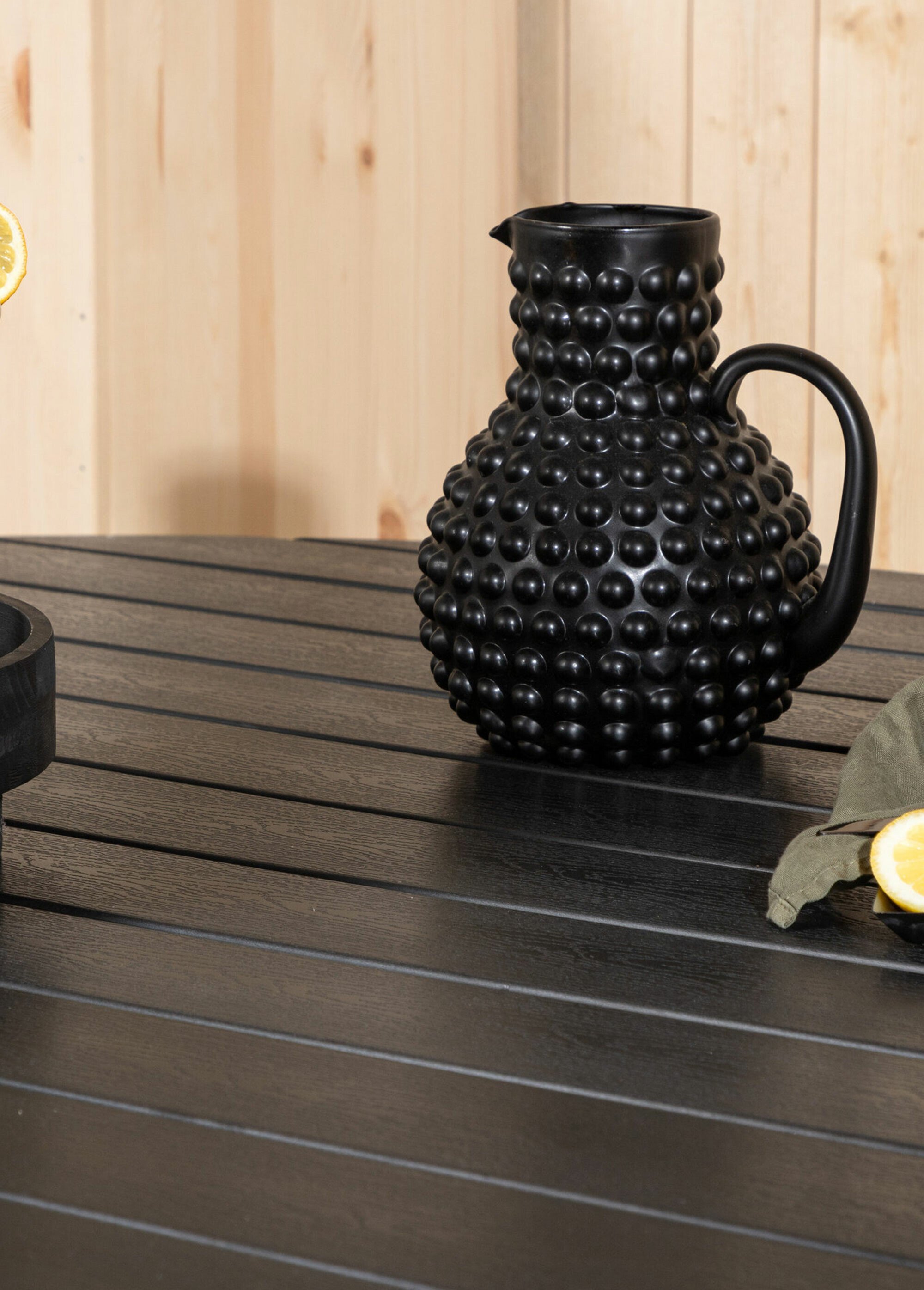 Table de jardin diam 150cm alu et érable NOIR VEN-2081-408 DE1