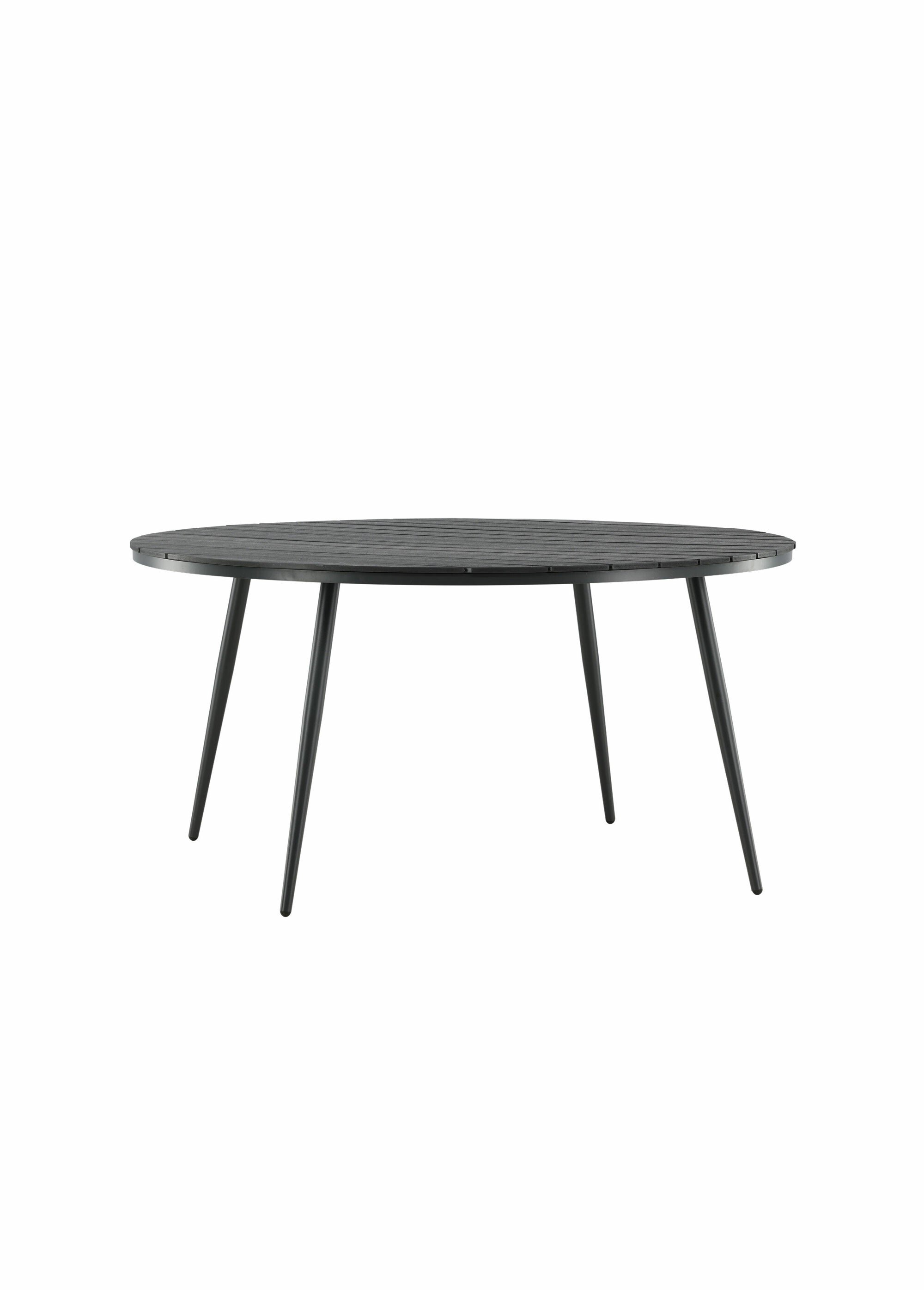 Table de jardin diam 150cm alu et érable