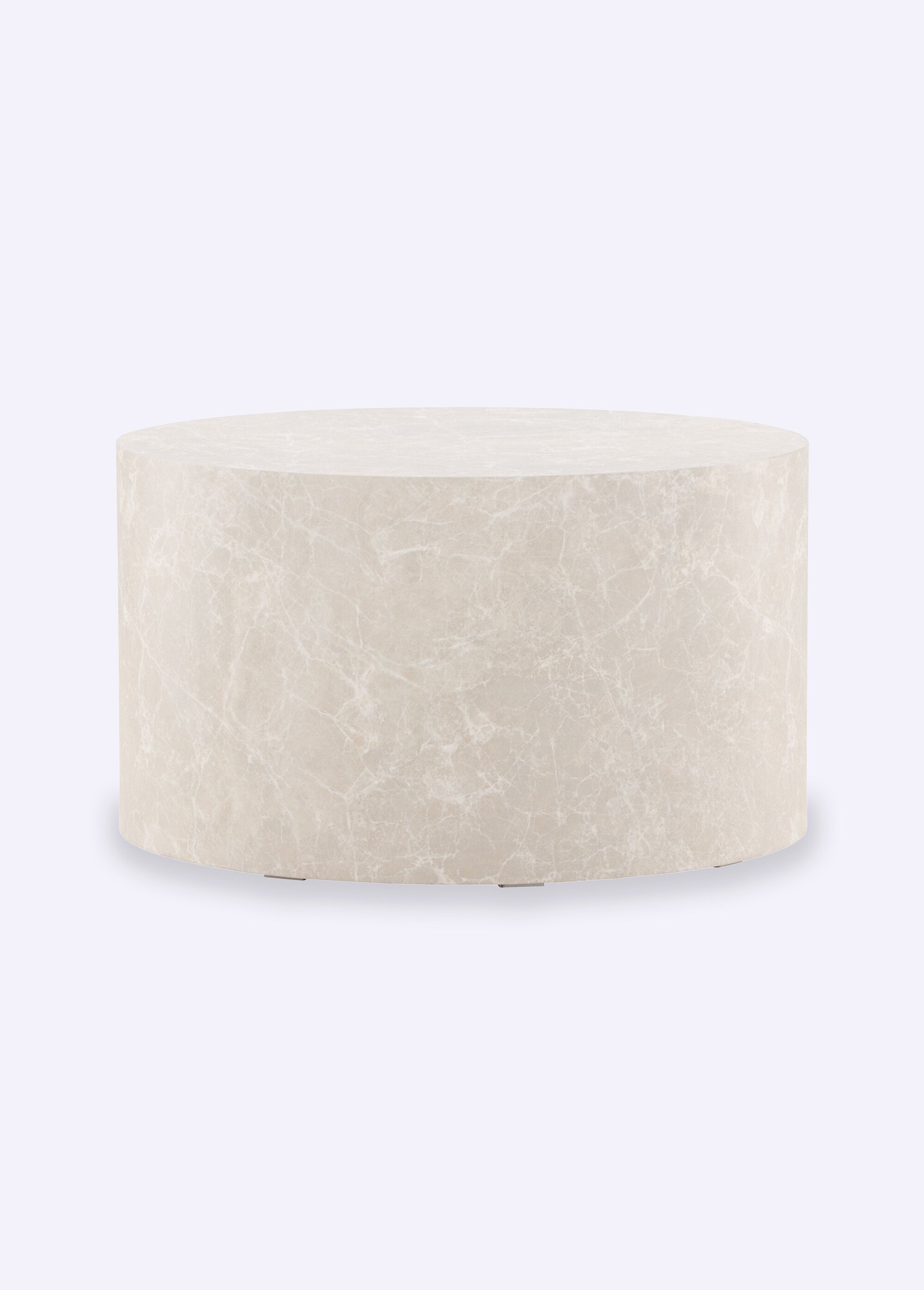 Table ronde design effet pierre