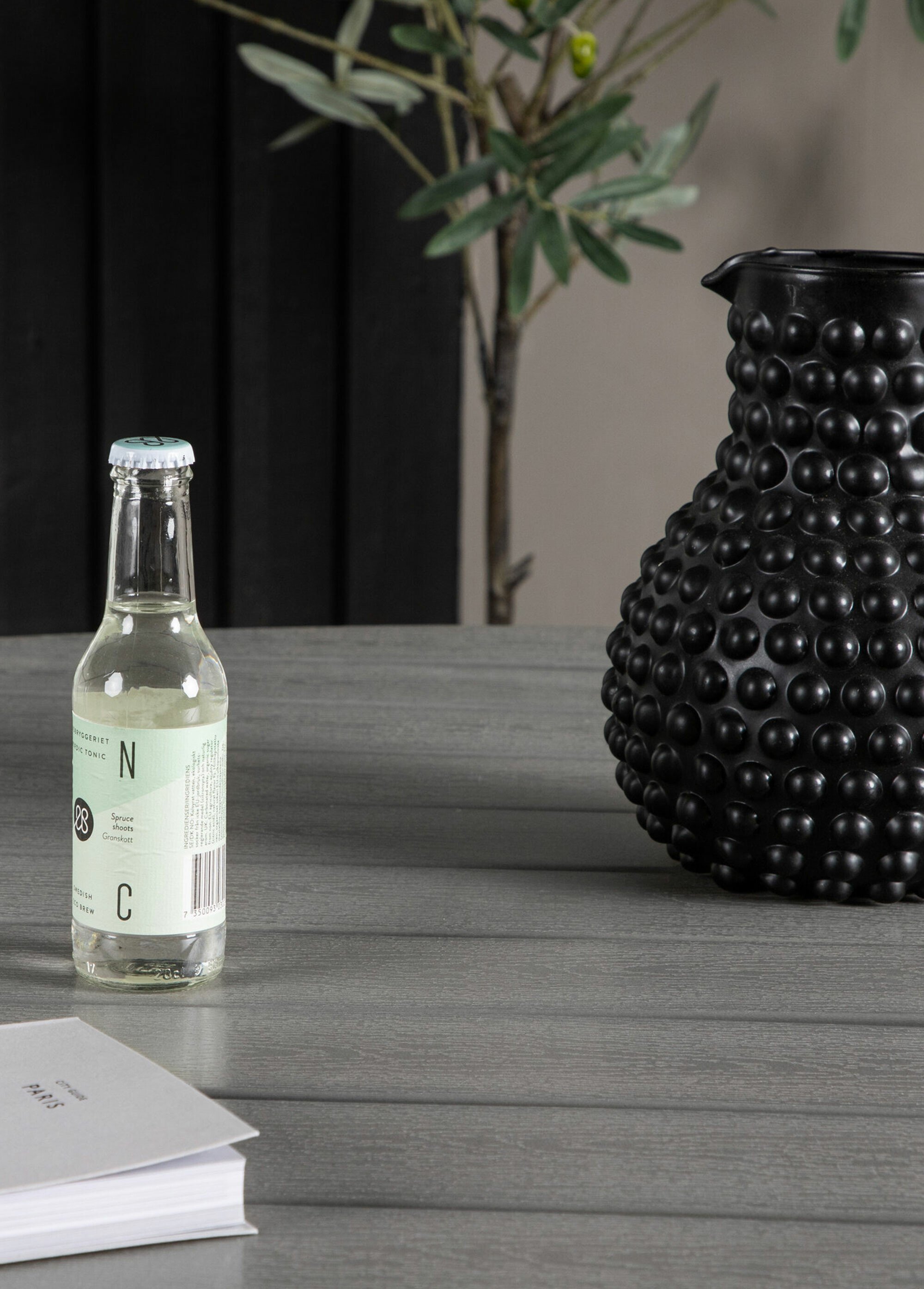 Table ronde jardin alu et érable, 120cm GRIS VEN-2080-400 DE1