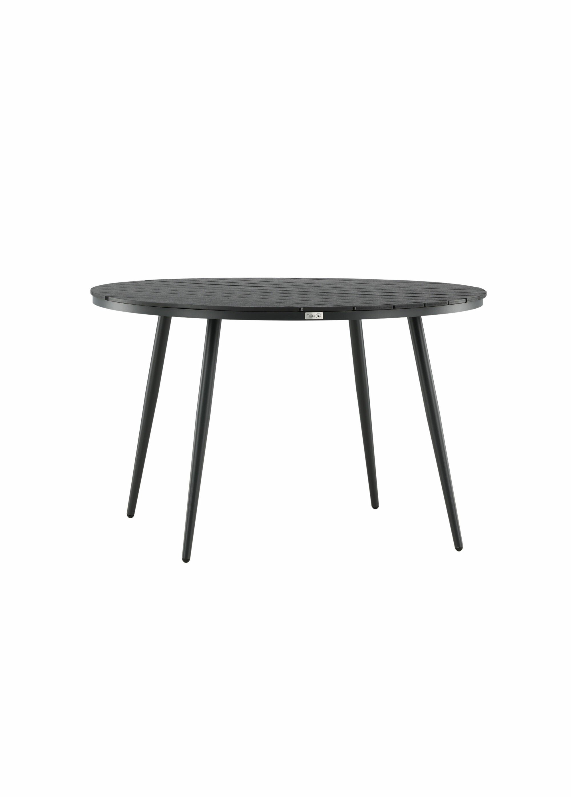 Table ronde jardin alu et érable, 120cm NOIR VEN-2080-400 FA1