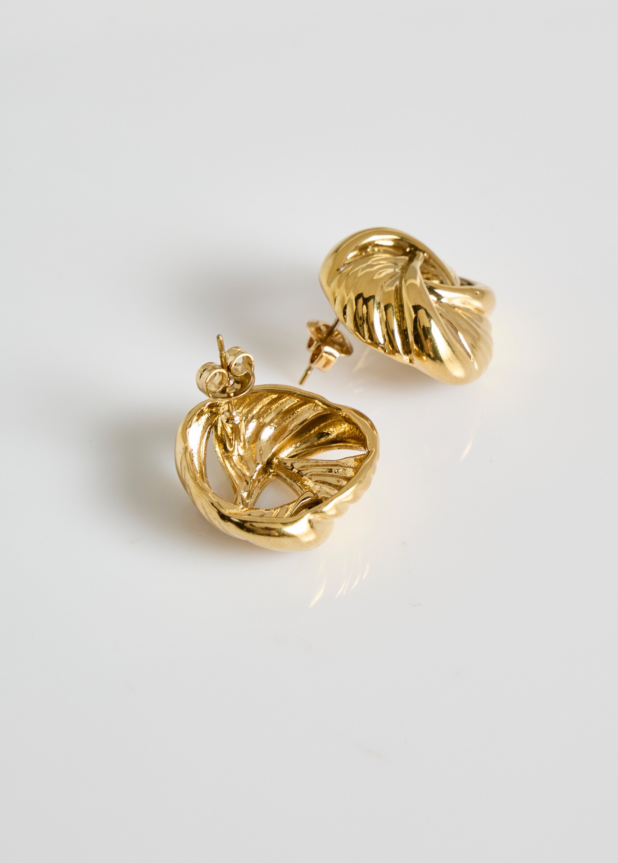 Boucles d'oreilles acier inox tourbillon