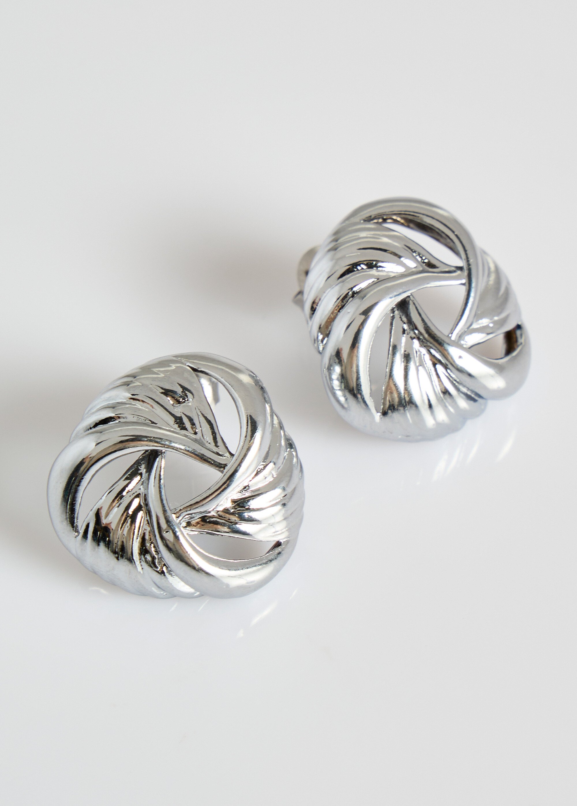 Boucles d'oreilles acier inox tourbillon