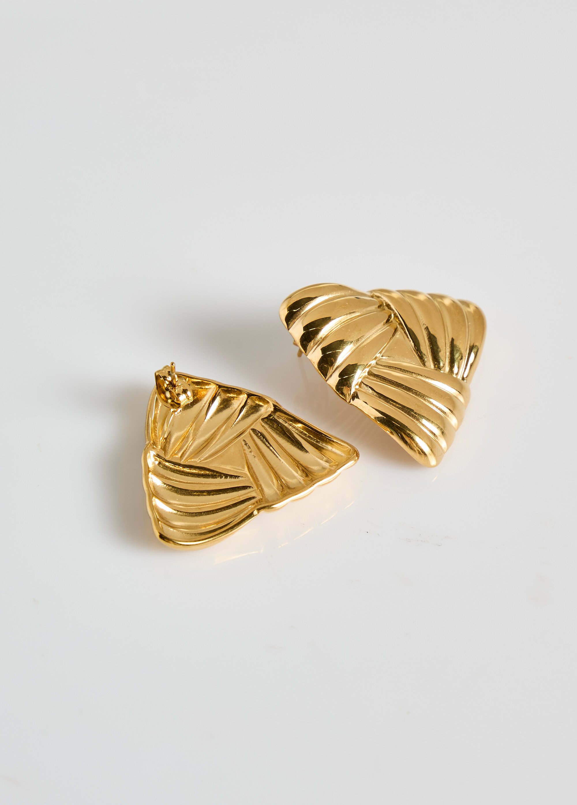 Boucles d'oreilles acier inox triangle Doré L09-187 DE1