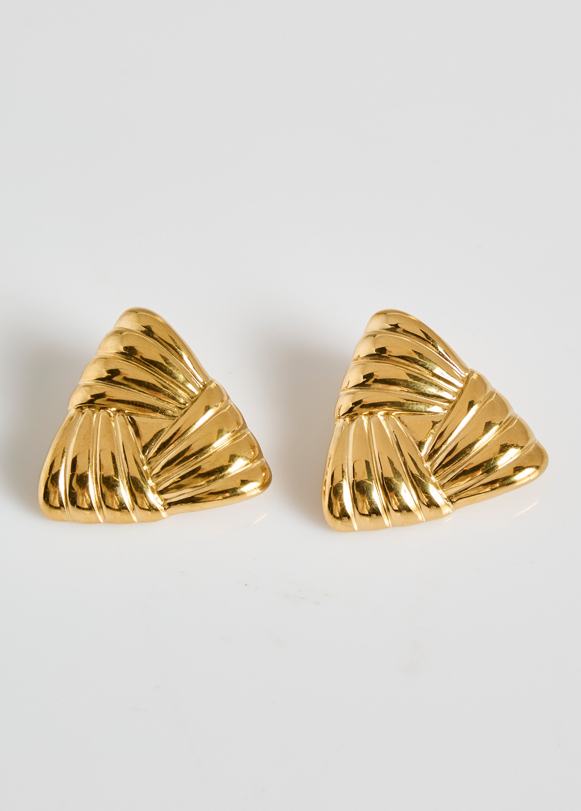 Boucles d'oreilles acier inox triangle Doré L09-187 FA1