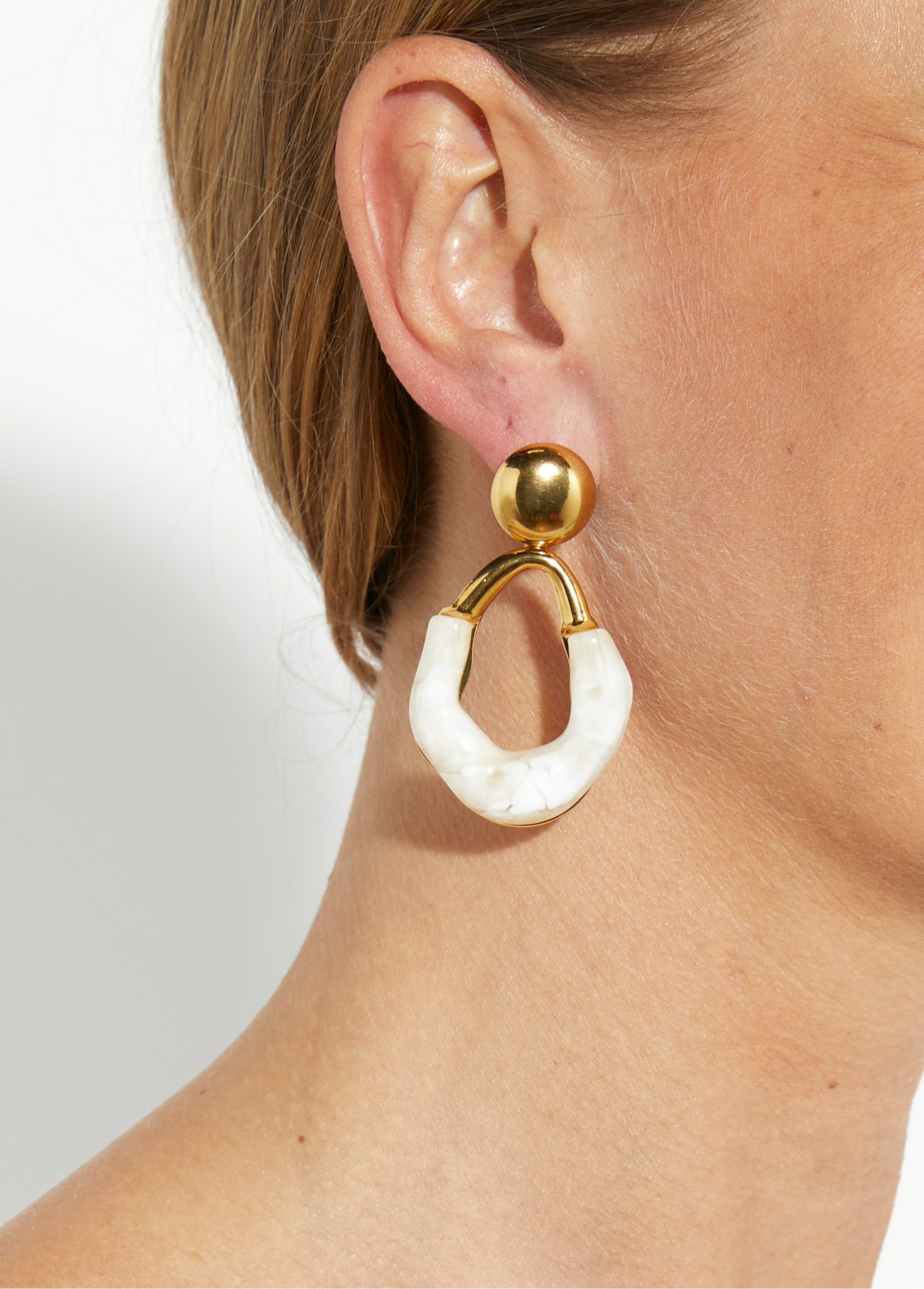 Boucles d'oreilles acier inox et résine