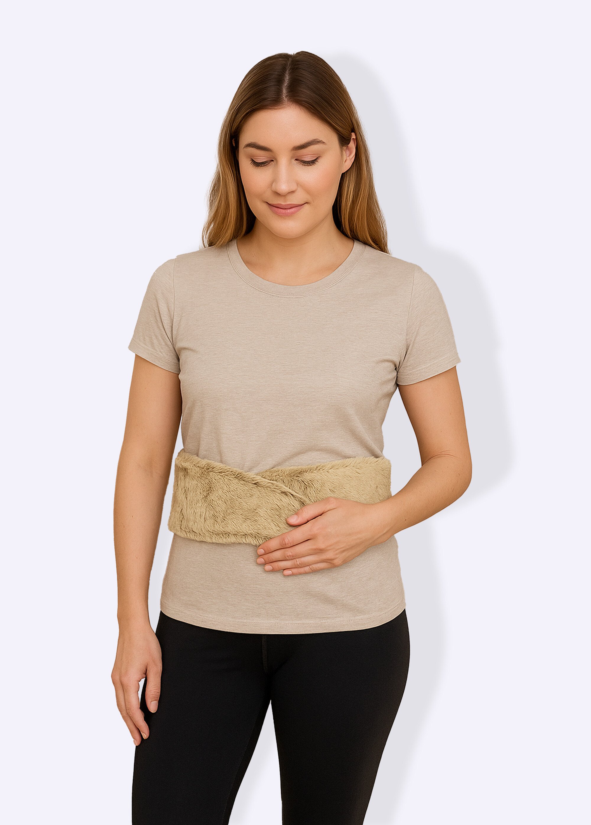 Ceinture lombaire micro ondable fourrure