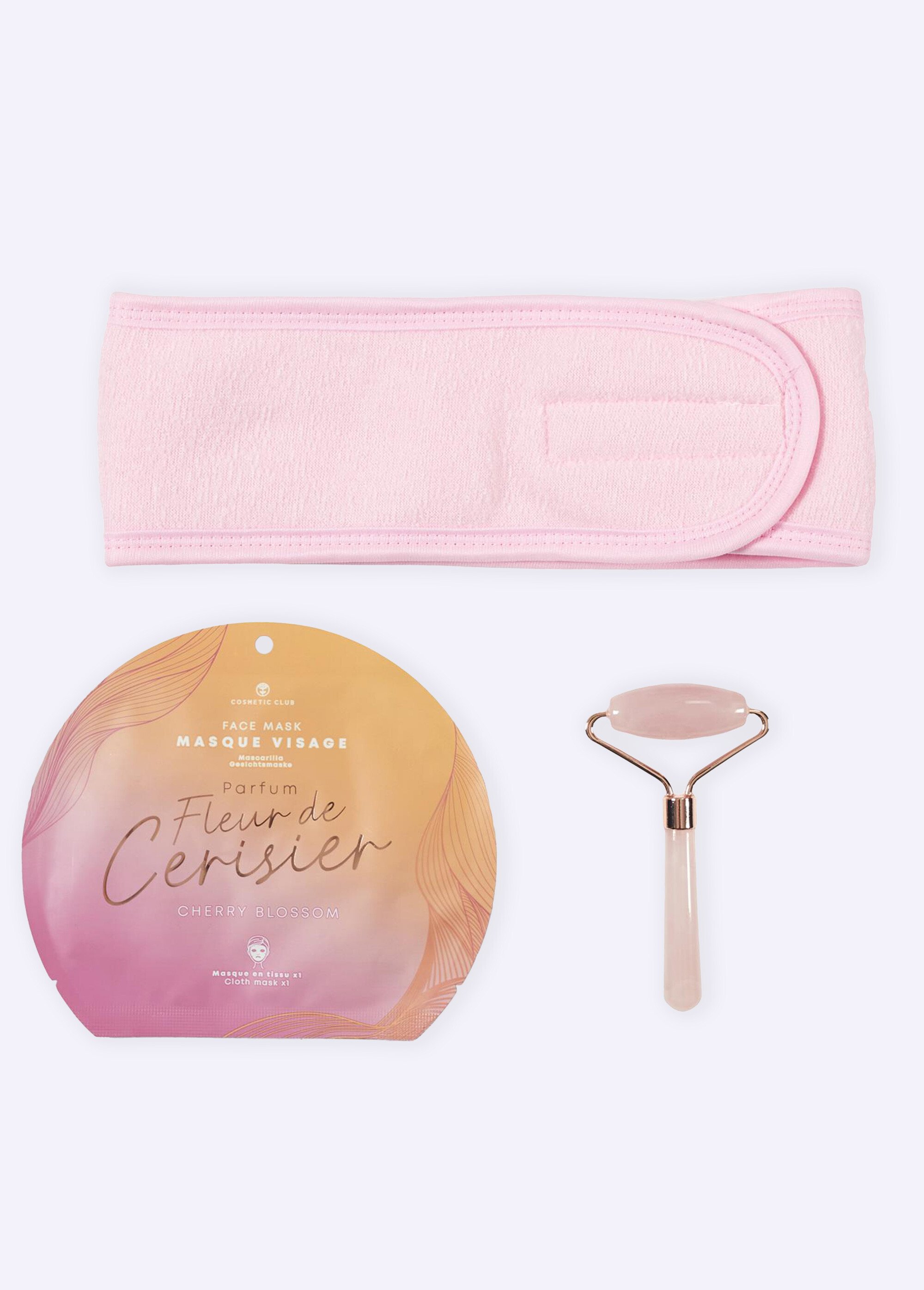 Coffret visage + masseur pierre de jade Rose CMP-SC0573 FA1