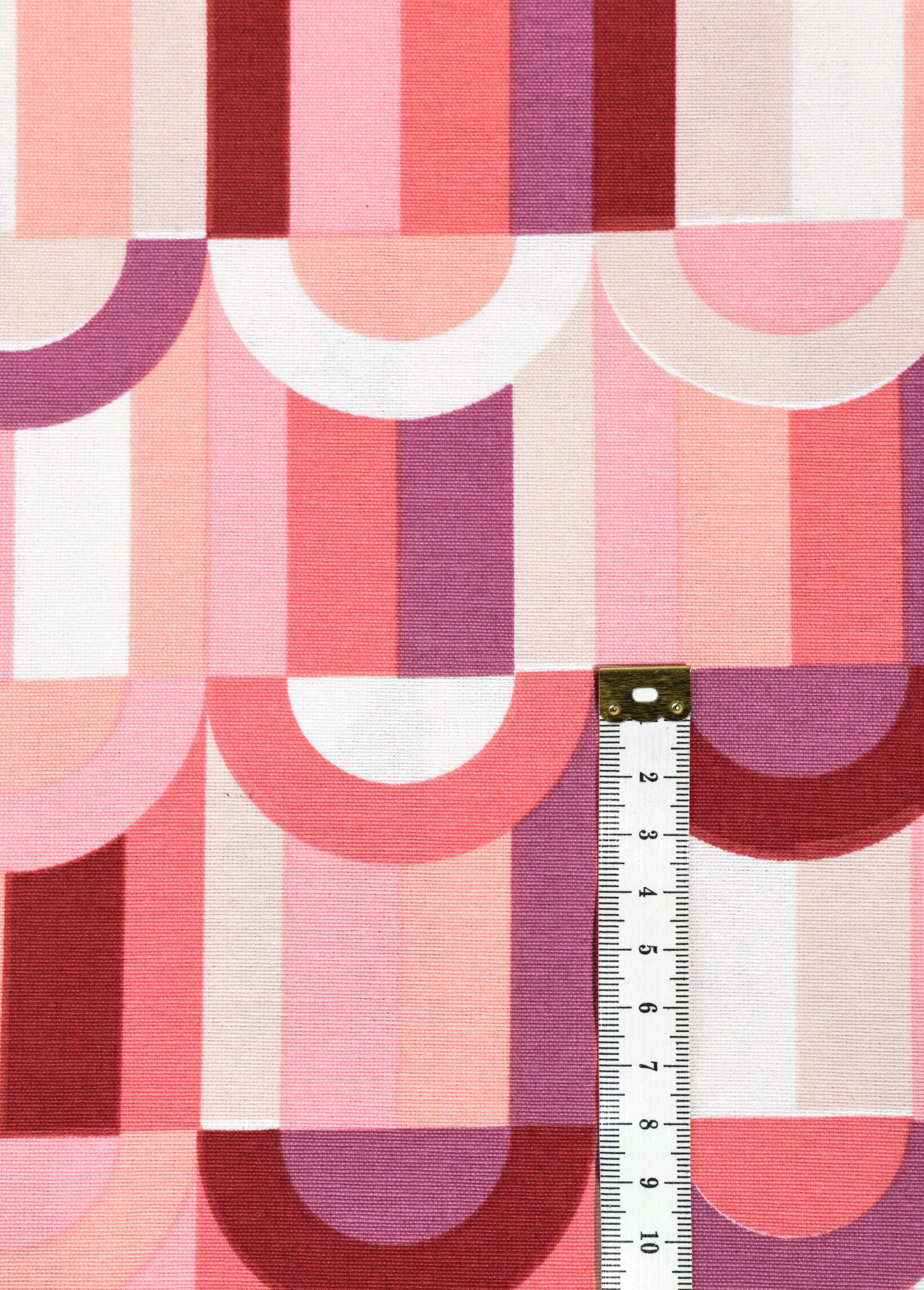 Coupon tissu déco, rainbow 2x1,4m ROSE COT149840 DE1