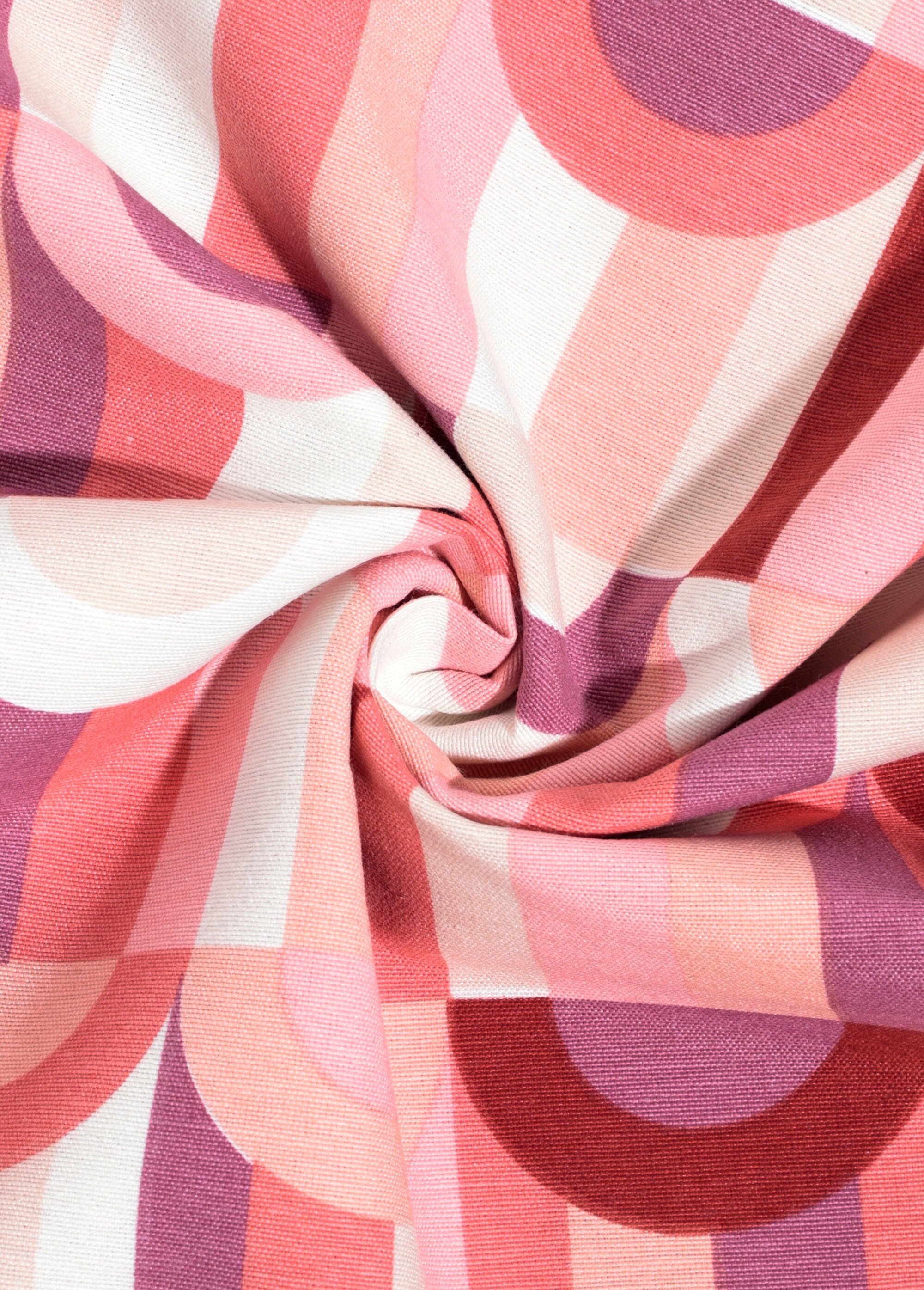 Coupon tissu déco, rainbow 2x1,4m ROSE COT149840 FA1